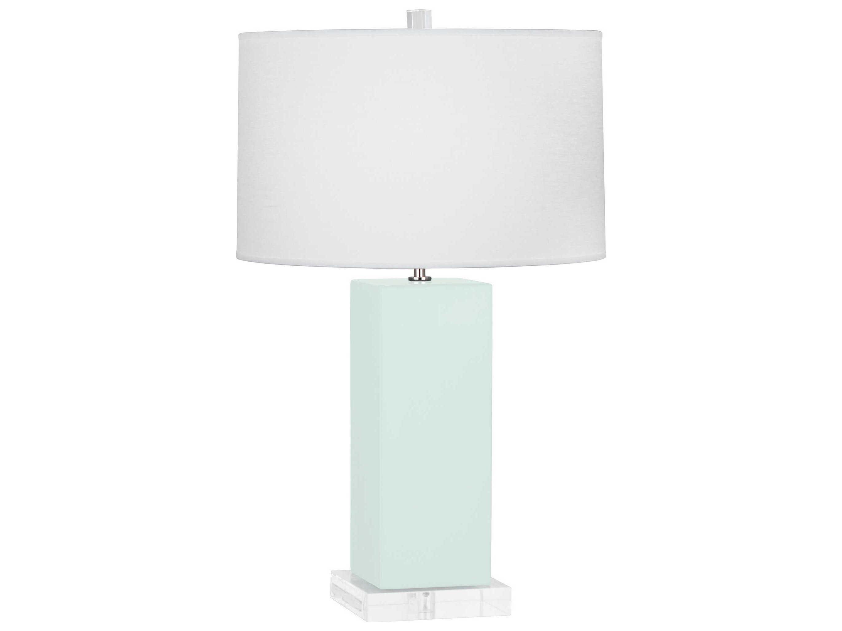 Robert Abbey Harvey Mint Glazed Green Buffet Lamp