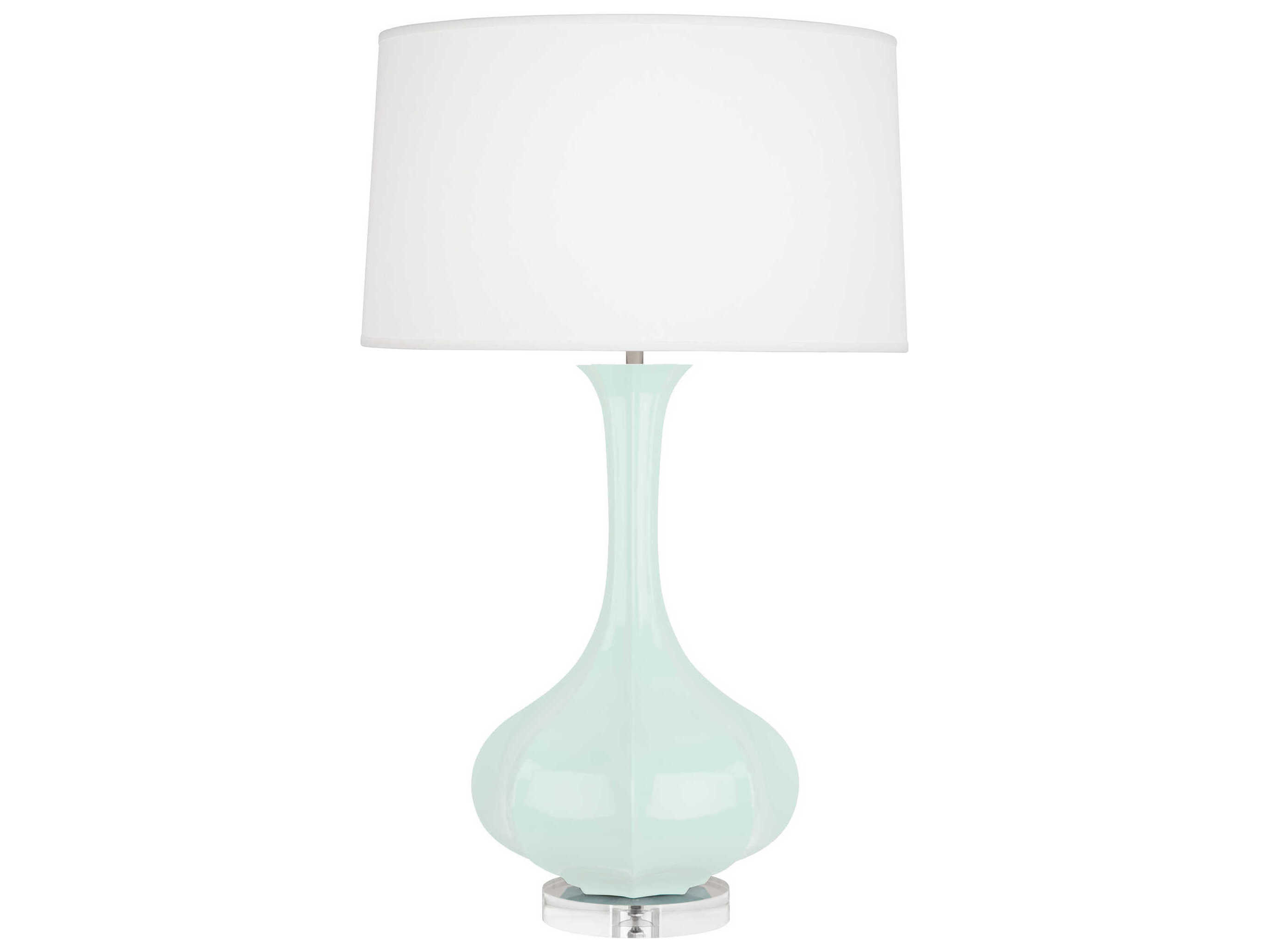 Robert Abbey Pike Mint Glazed Lucite Green Buffet Lamp