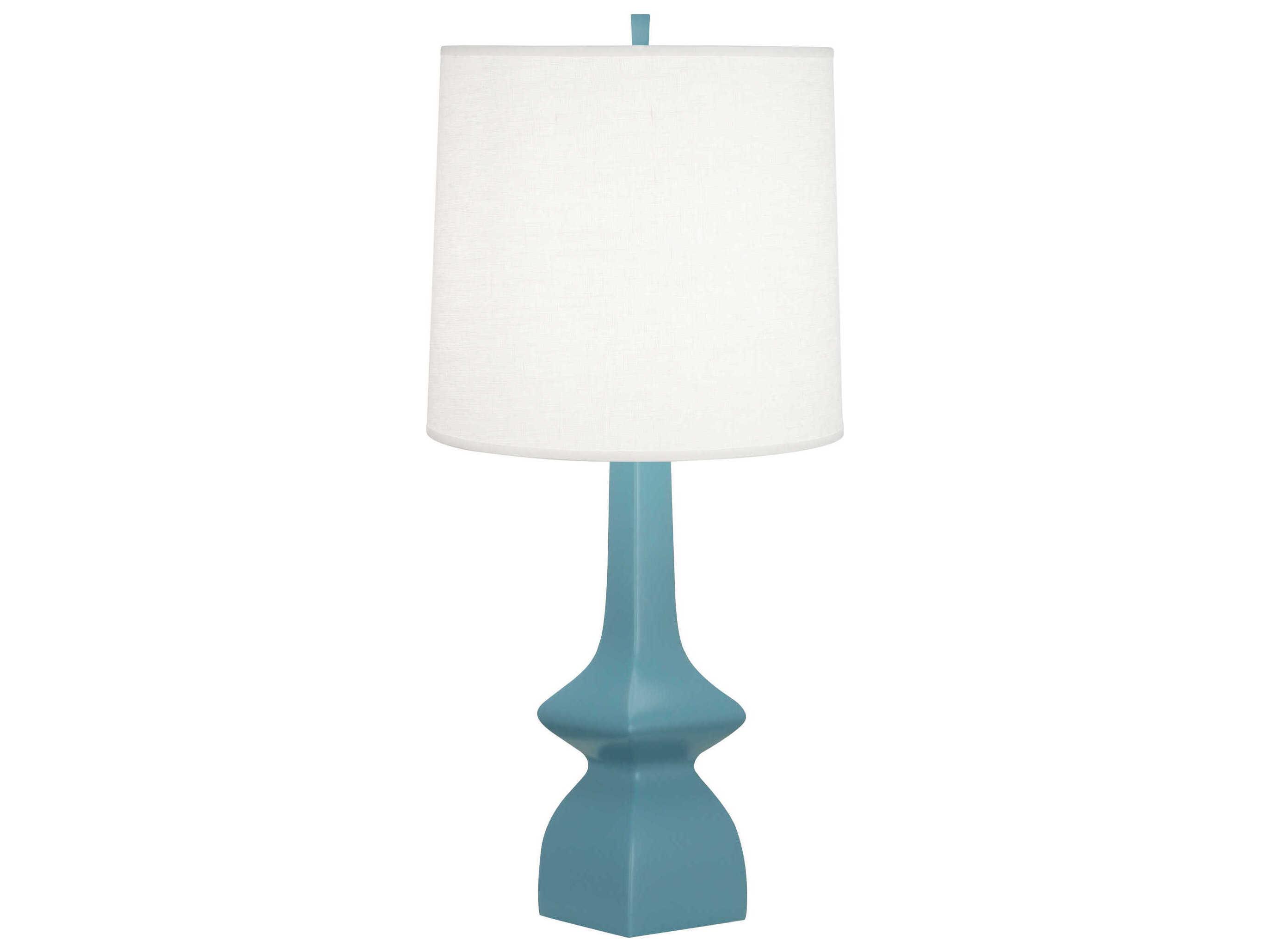 Robert Abbey Jasmine Matte Steel Blue Glazed Buffet Lamp