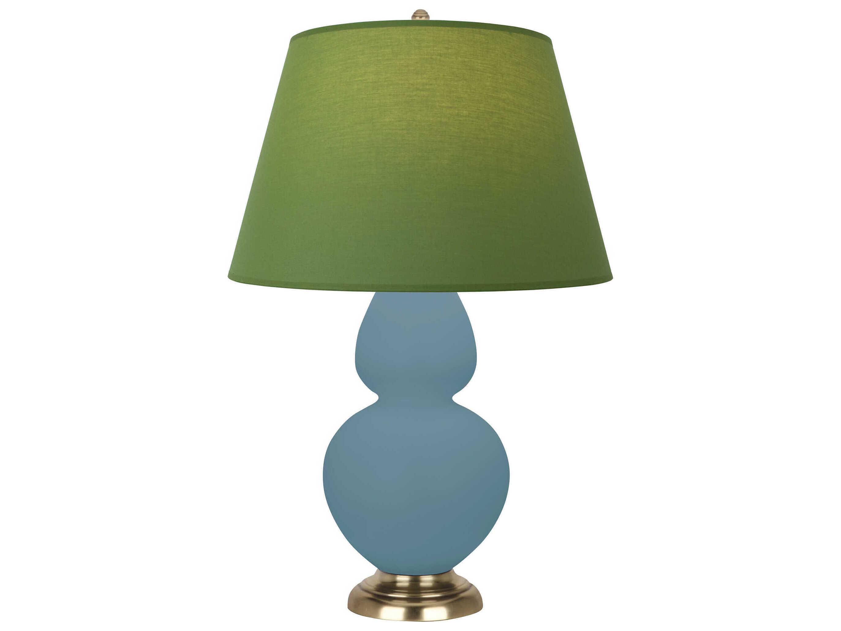 Robert Abbey Double Gourd Matte Steel Blue Glazed Buffet Lamp