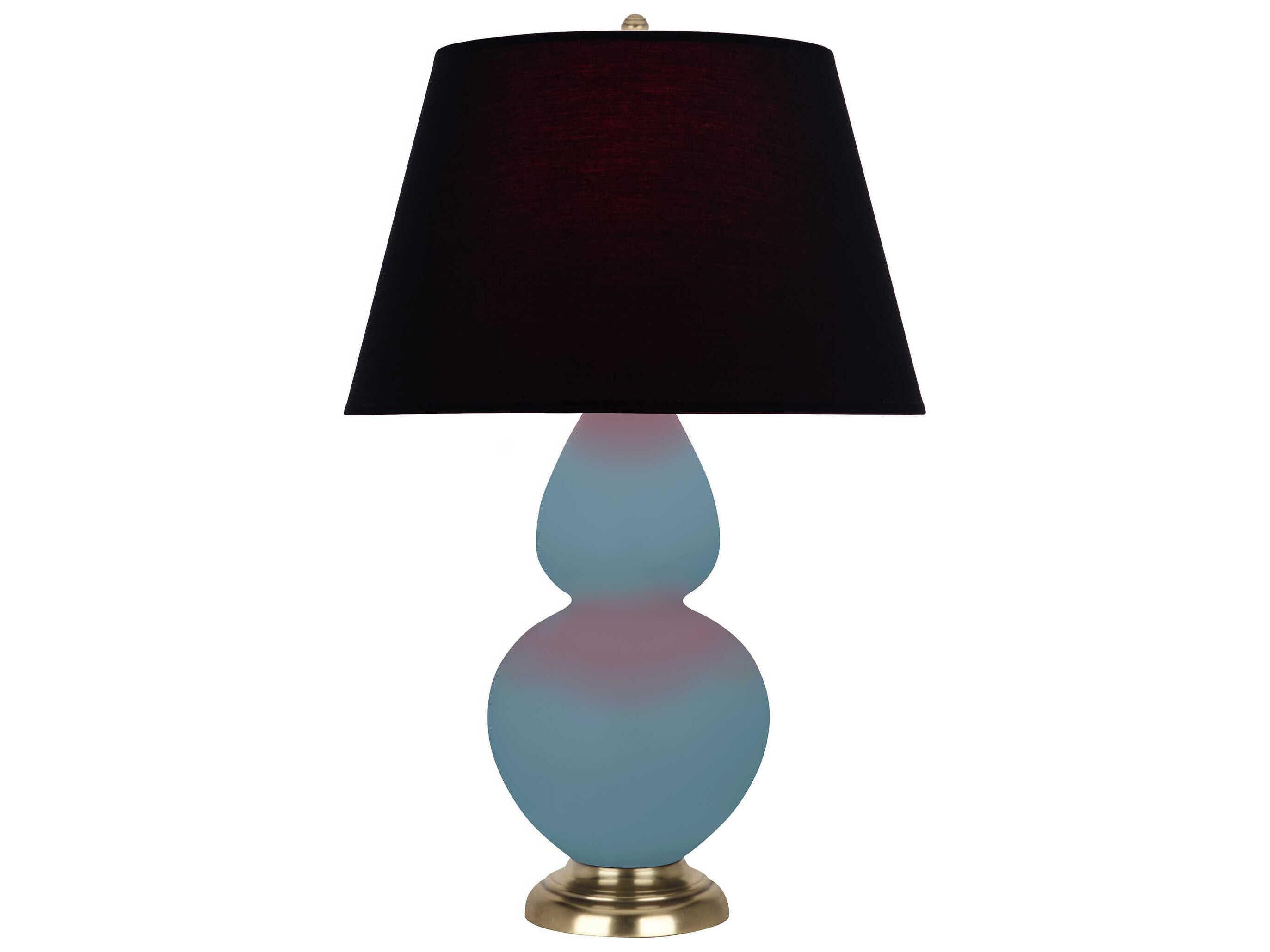 Robert Abbey Double Gourd Matte Steel Blue Glazed Buffet Lamp
