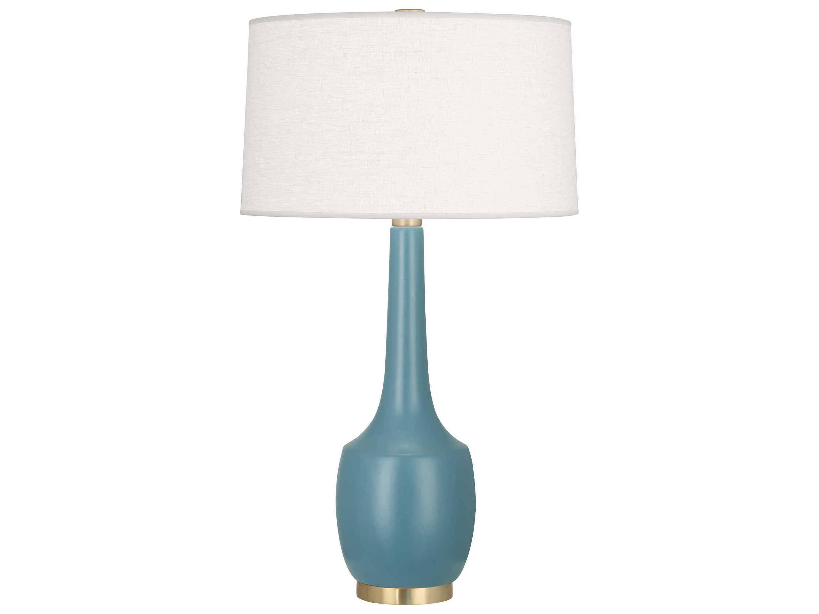 Robert Abbey Delilah Matte Steel Blue Glazed Buffet Lamp
