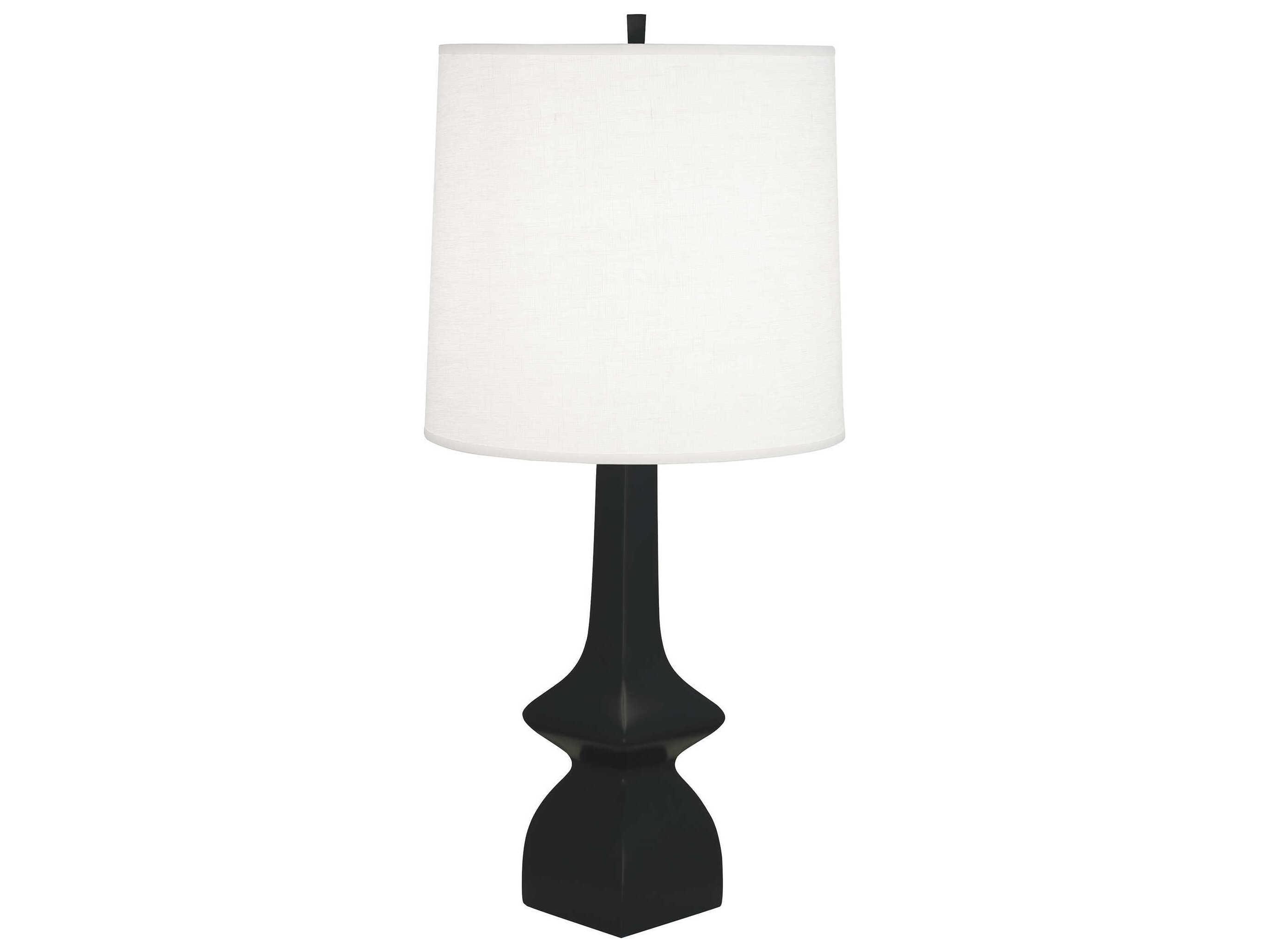 Robert Abbey Jasmine Matte Obsidian Glazed Black Buffet Lamp