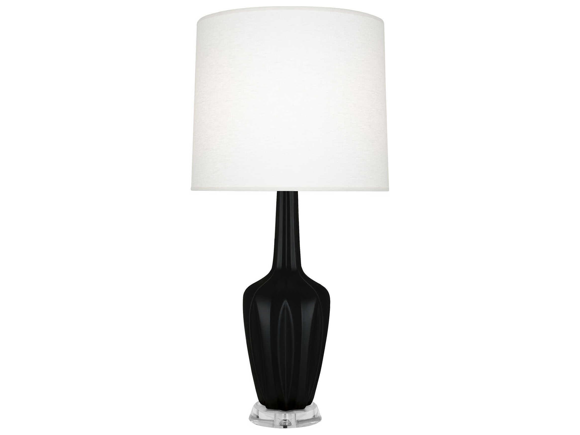 Robert Abbey Emma Matte Obsidian Glazed Black Buffet Lamp