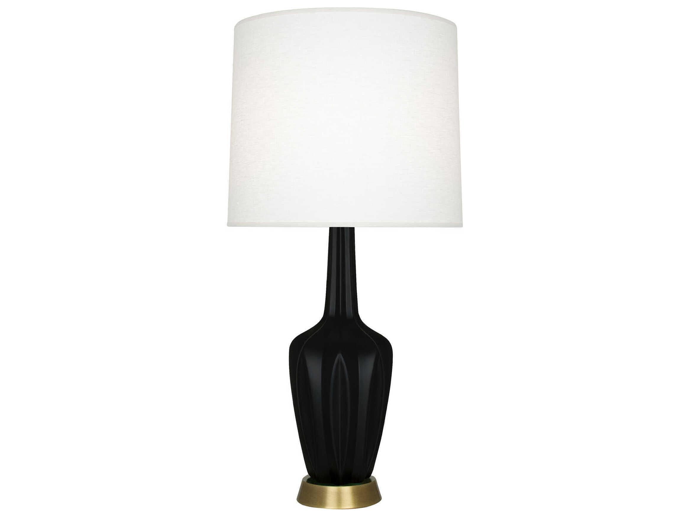 Robert Abbey Emma Matte Obsidian Glazed Black Buffet Lamp