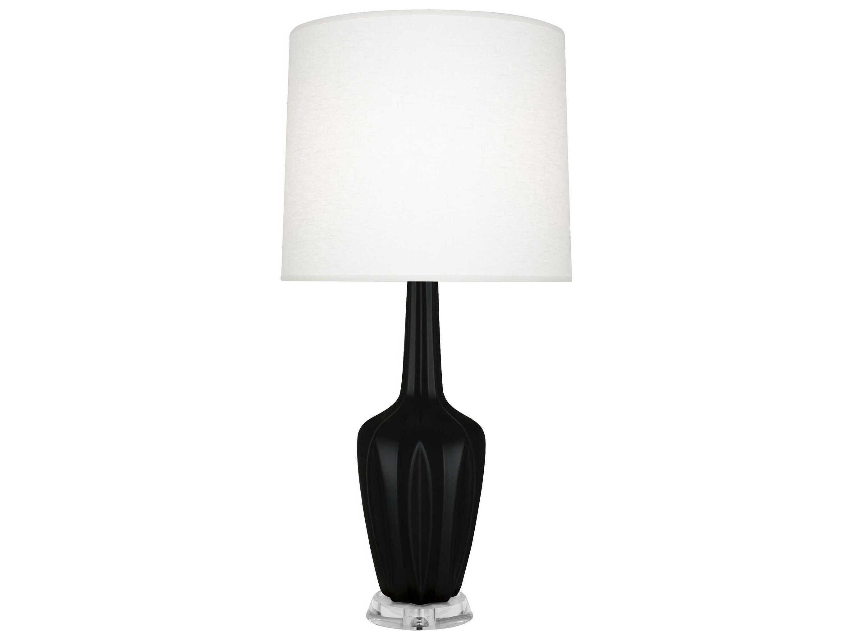 Robert Abbey Emma Matte Obsidian Glazed Black Buffet Lamp
