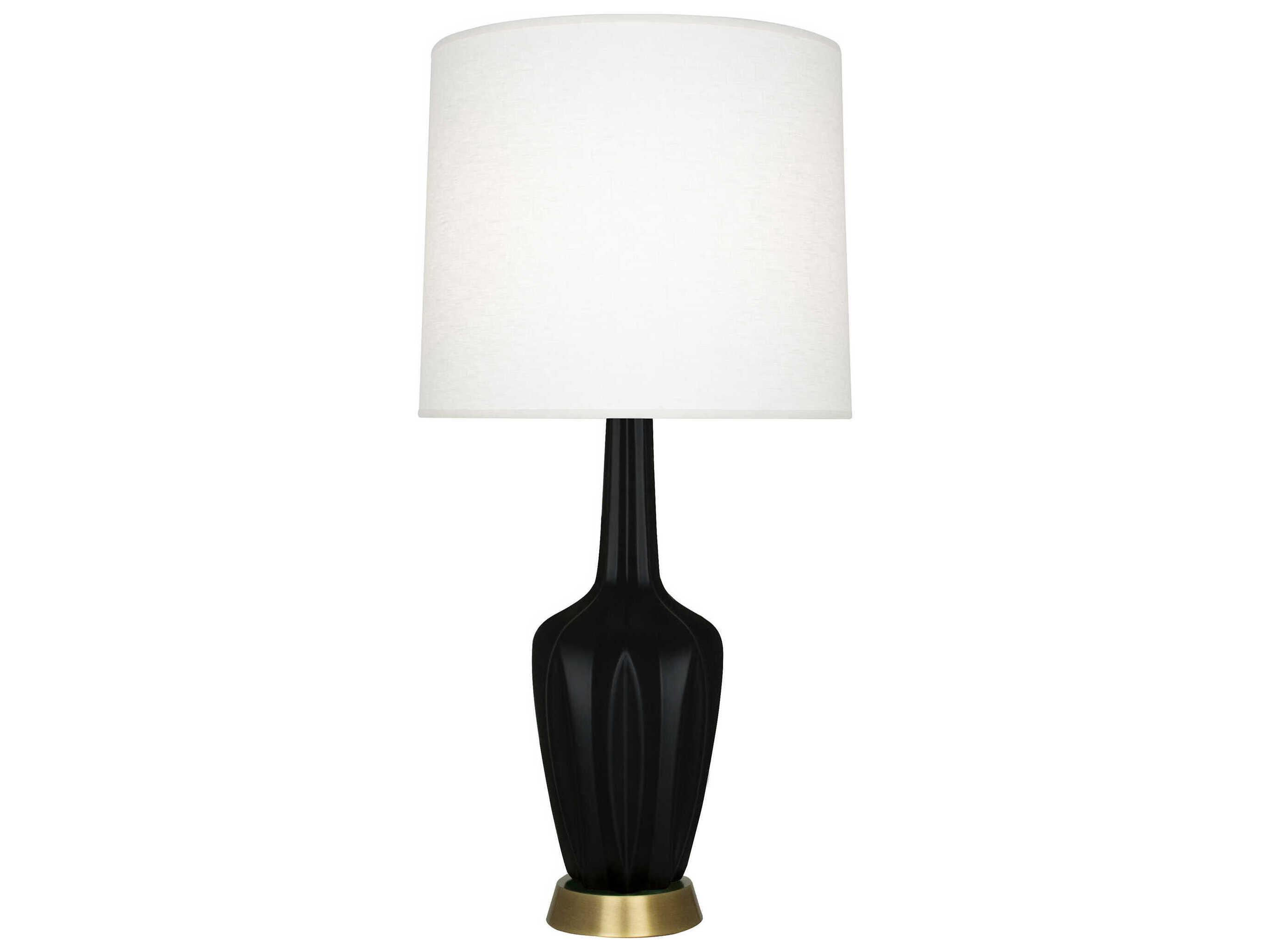 Robert Abbey Emma Matte Obsidian Glazed Black Buffet Lamp