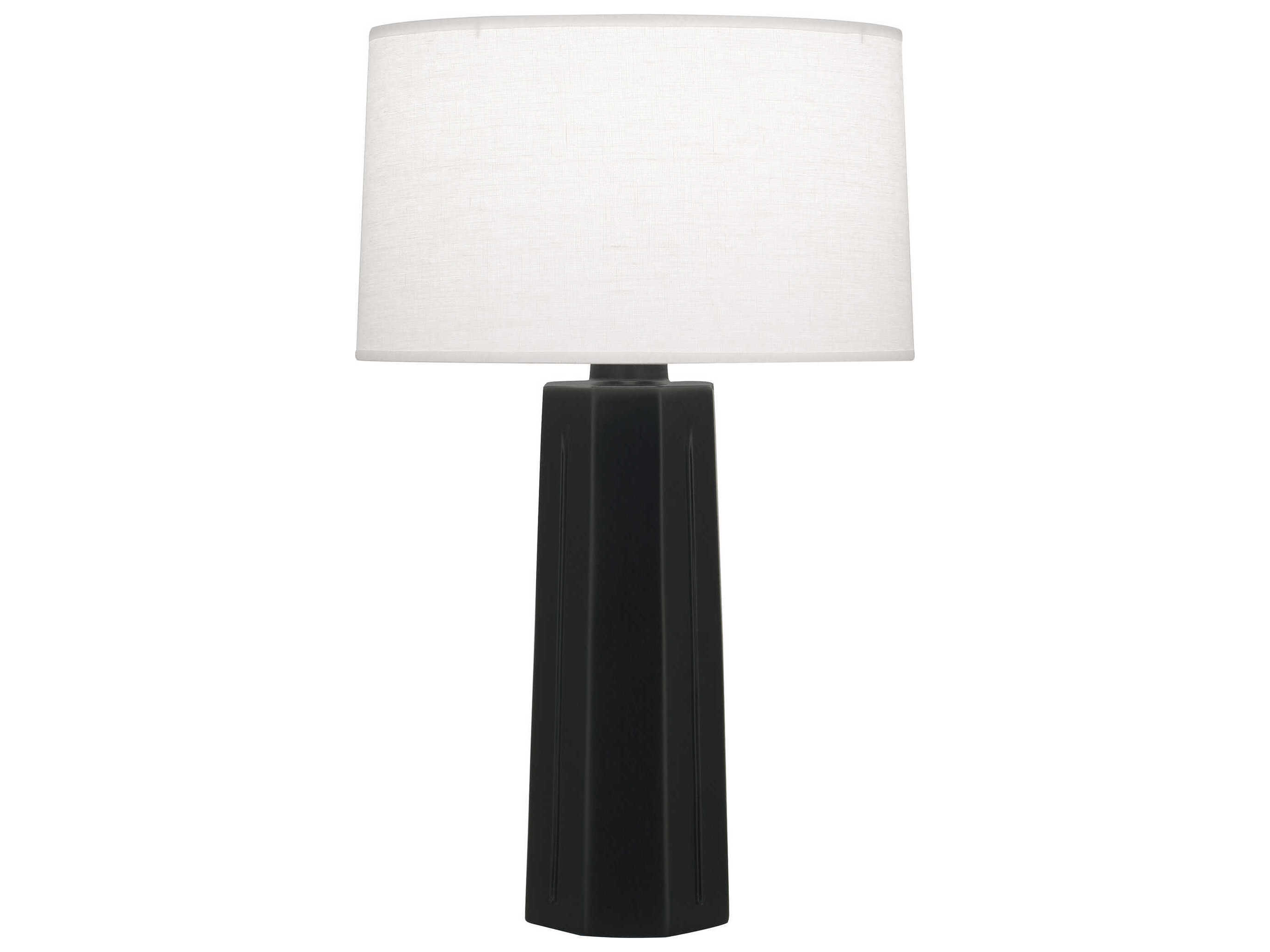 Robert Abbey Mason Matte Obsidian Glazed Black Buffet Lamp