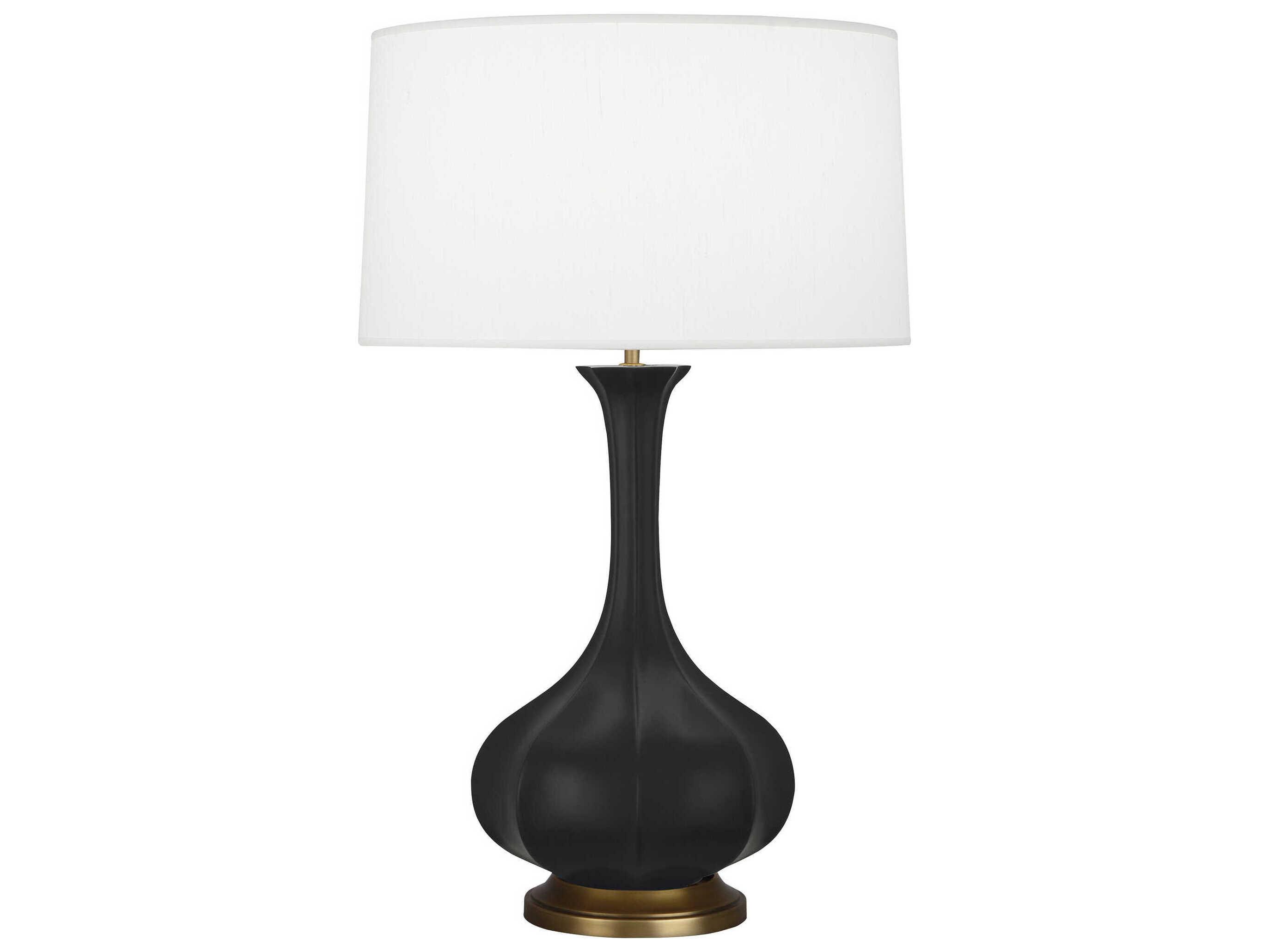 Robert Abbey Pike Matte Obsidian Glazed Black Buffet Lamp