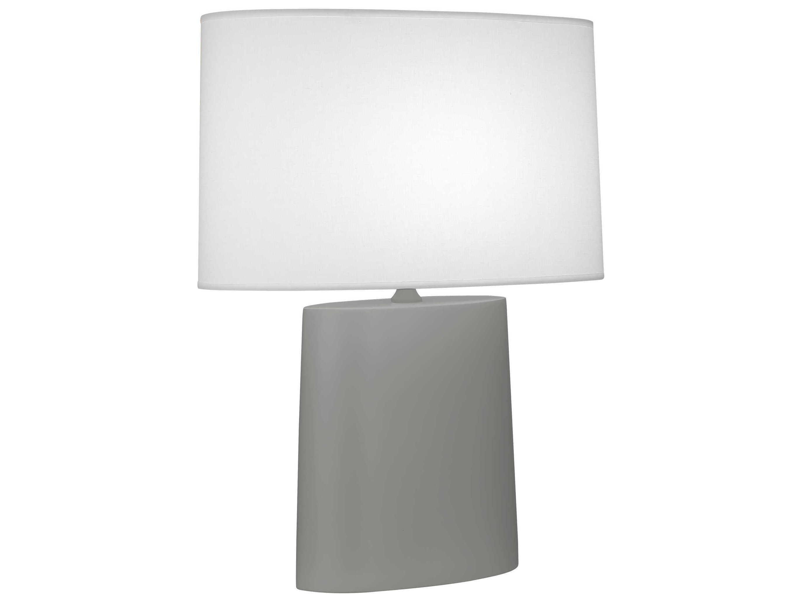 Robert Abbey Victor Matte Smokey Taupe Glazed Gray Buffet Lamp