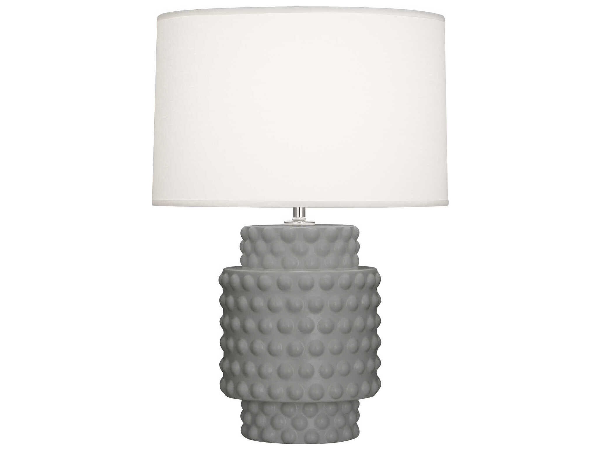 Robert Abbey Dolly Matte Smoky Taupe Glazed Textured Gray Table Lamp