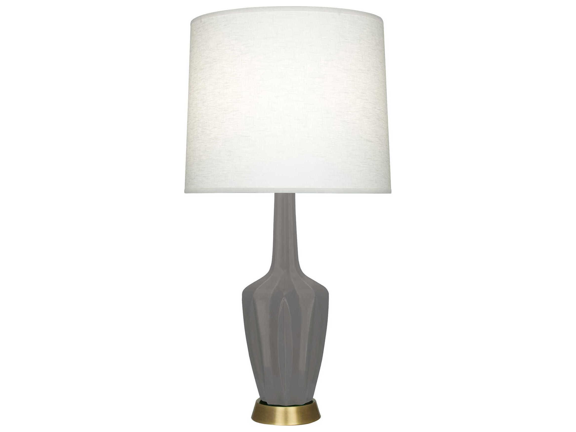Robert Abbey Emma Matte Smokey Taupe Glazed Gray Buffet Lamp