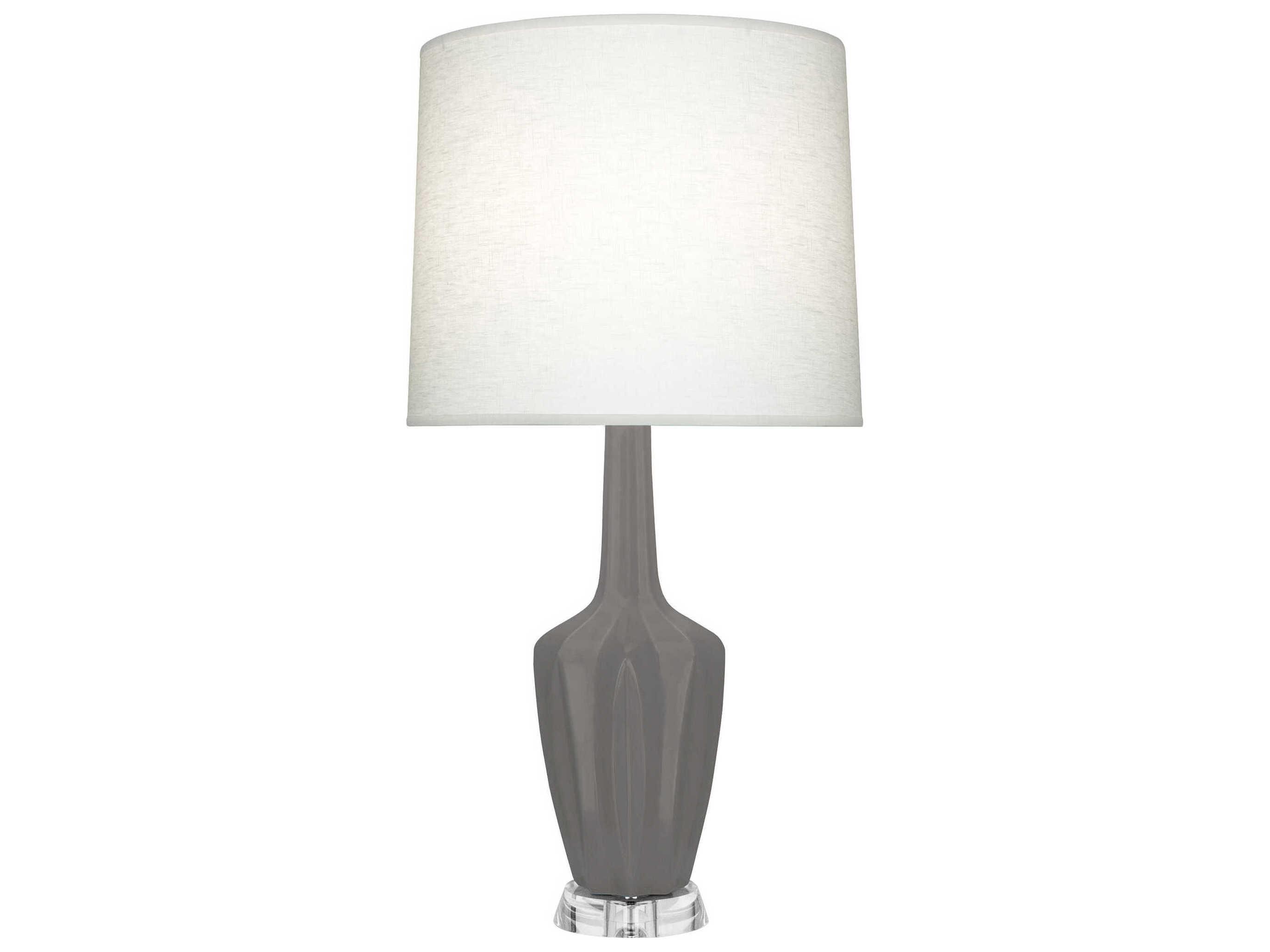 Robert Abbey Emma Matte Smokey Taupe Glazed Gray Buffet Lamp