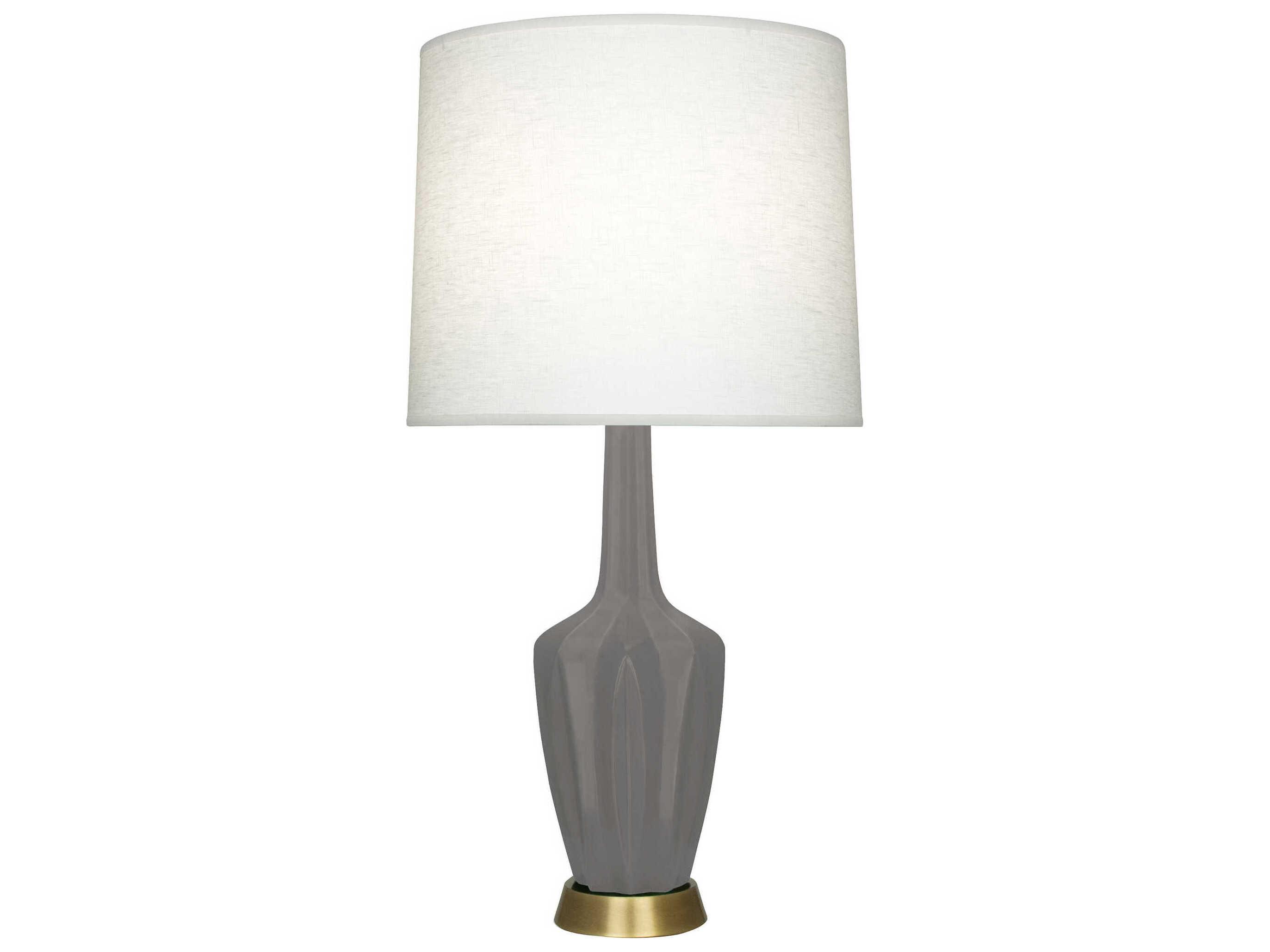 Robert Abbey Emma Matte Smokey Taupe Glazed Gray Buffet Lamp