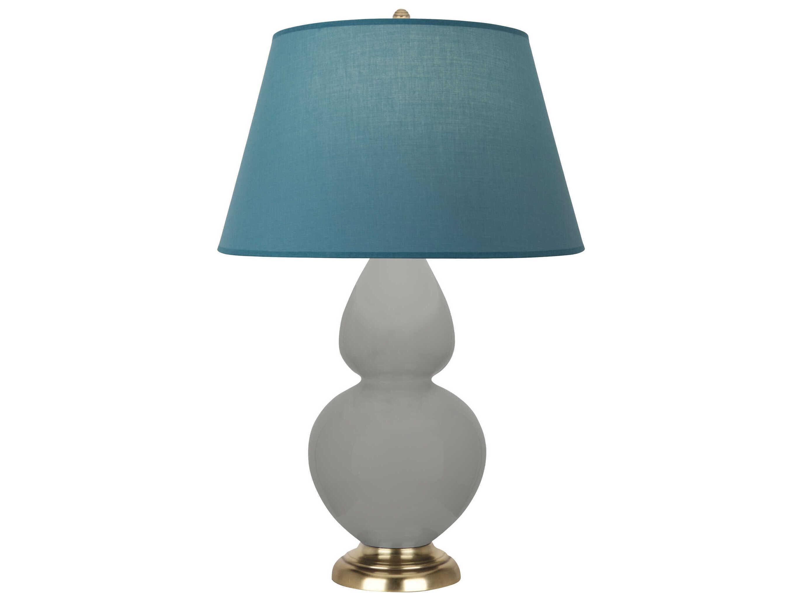 Robert Abbey Double Gourd Matte Smokey Taupe Glazed Gray Buffet Lamp