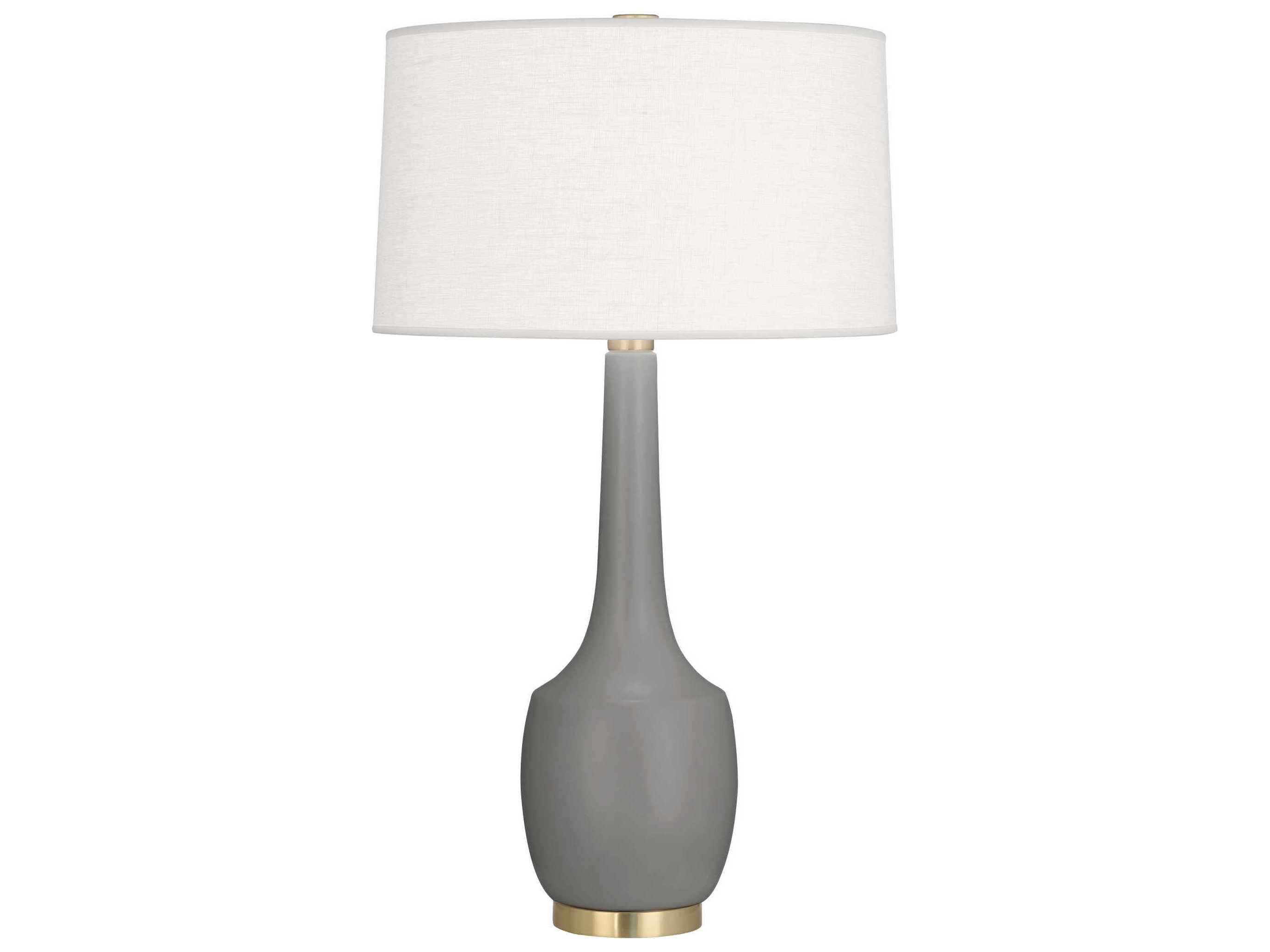 Robert Abbey Delilah Matte Smokey Taupe Glazed Gray Buffet Lamp