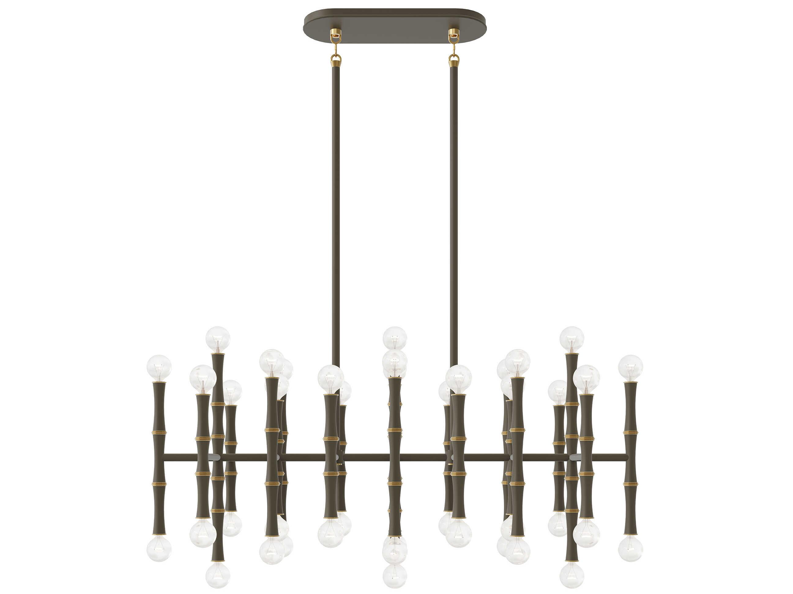 Robert Abbey Kane 42-Light Matte Smokey Taupe Brown Island Pendant