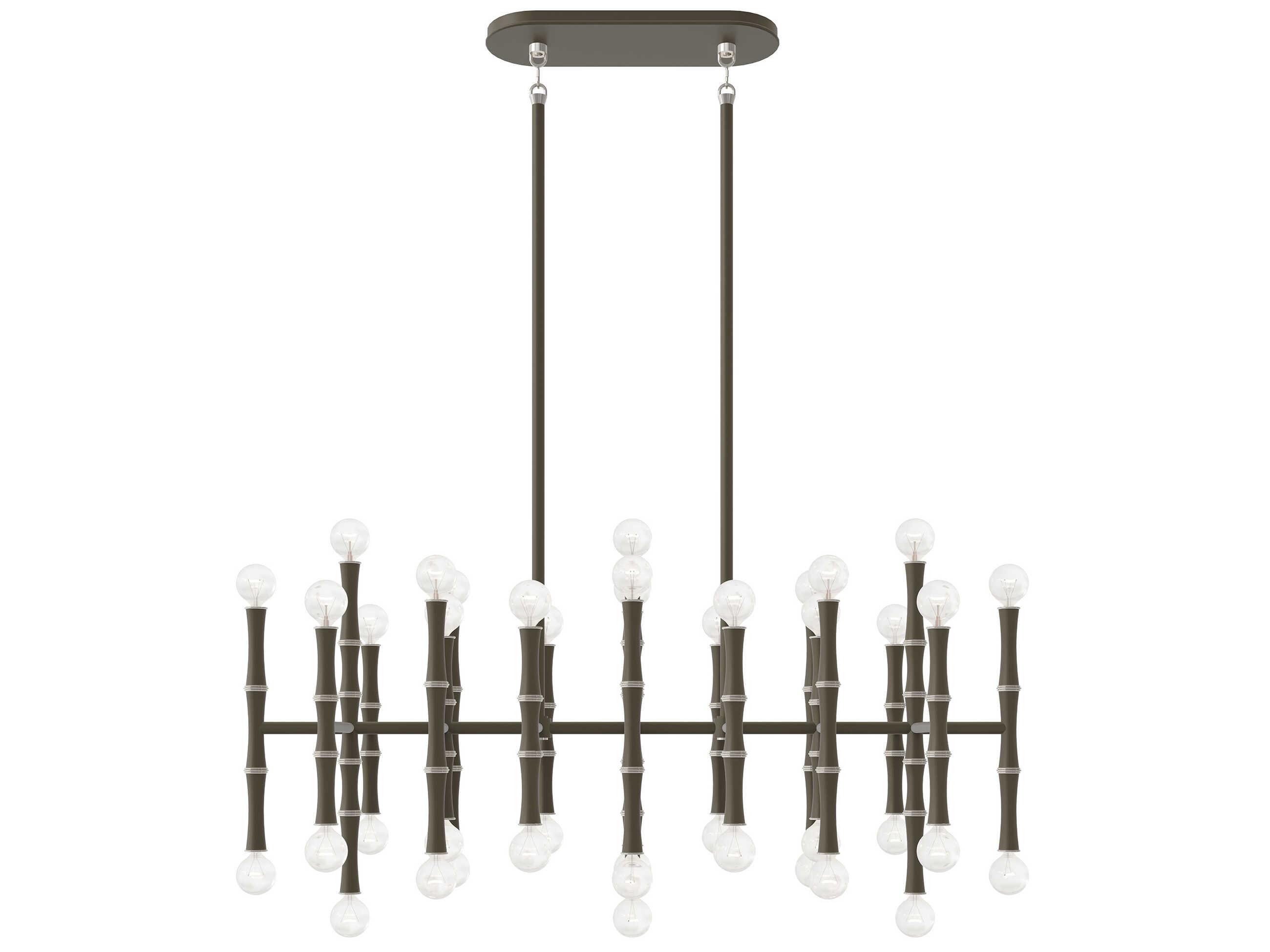 Robert Abbey Kane 42-Light Matte Smokey Taupe Brown Island Pendant