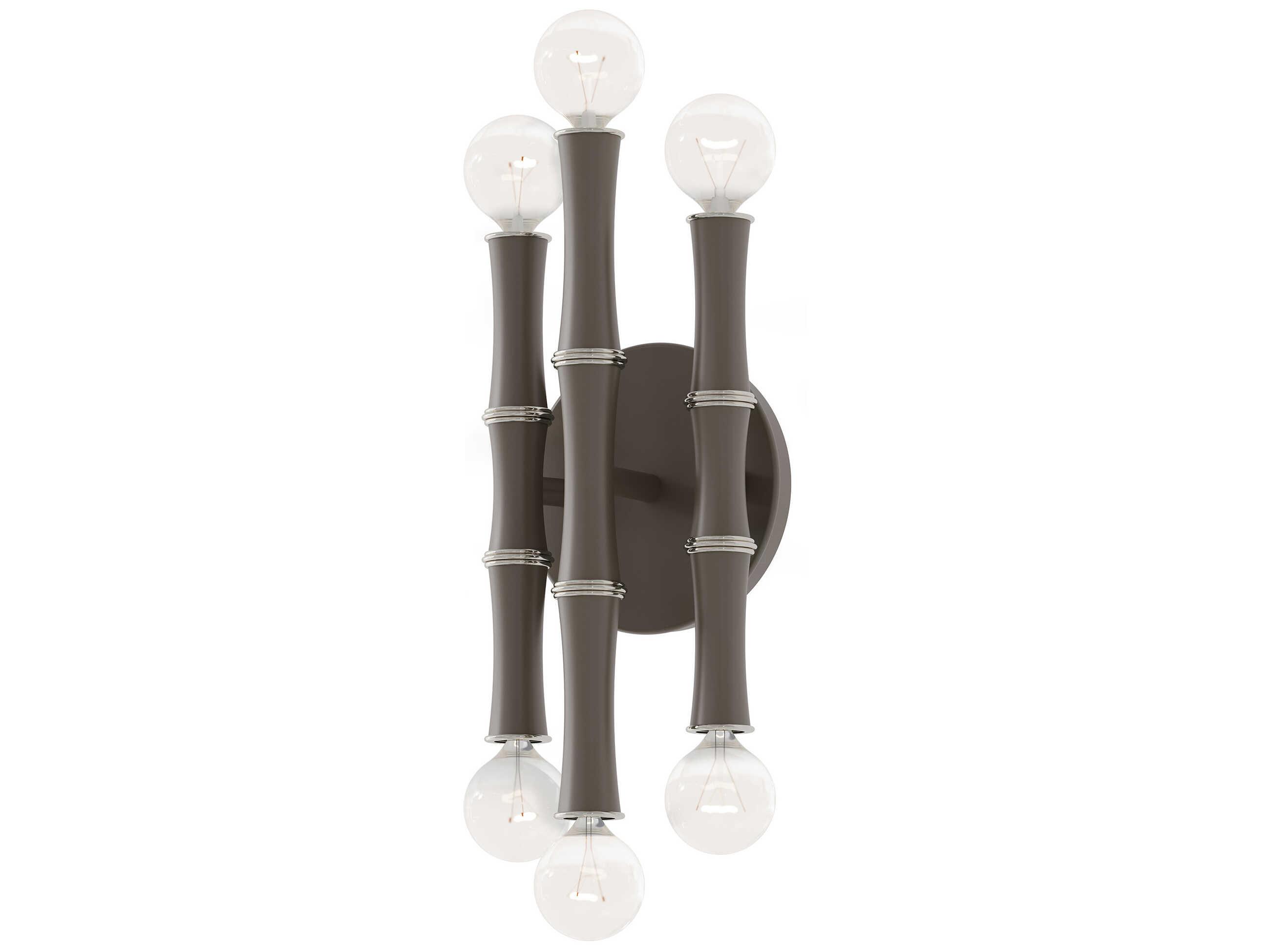 Robert Abbey Kane 6-Light Matte Smokey Taupe Brown Wall Sconce