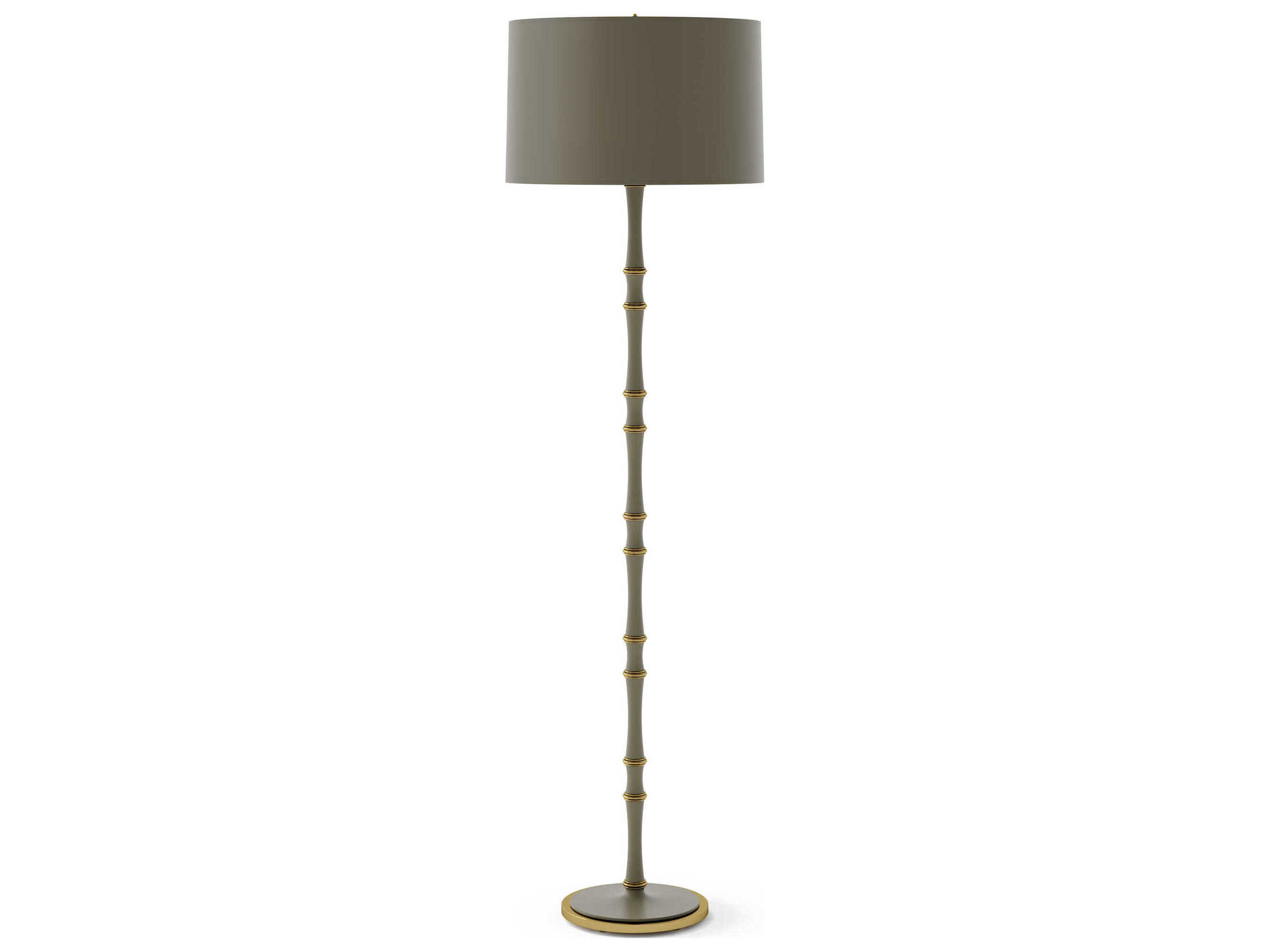 Robert Abbey Kane Matte Smokey Taupe Gray Floor Lamp