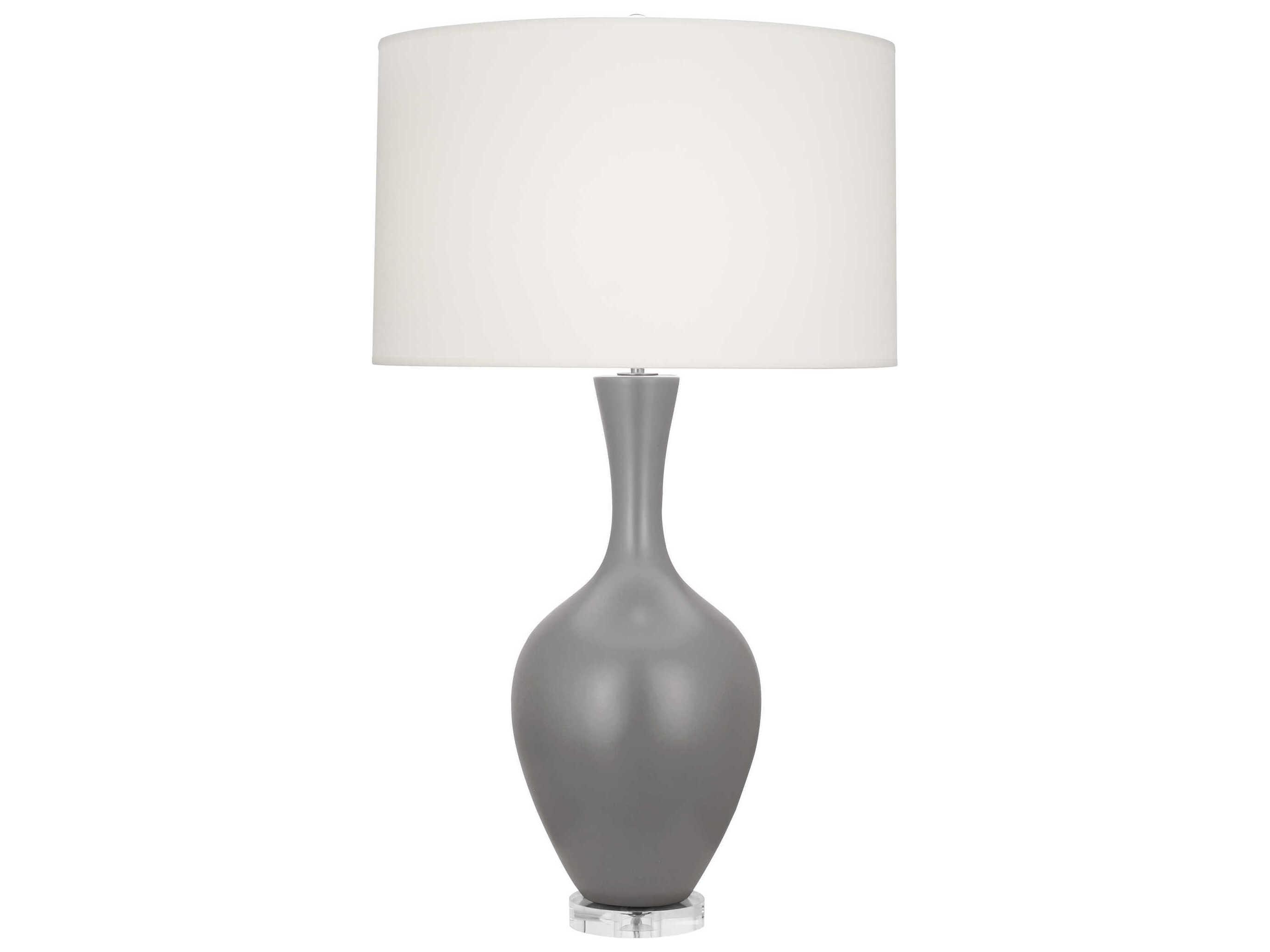 Robert Abbey Audrey Matte Smokey Taupe Glazed Gray Buffet Lamp