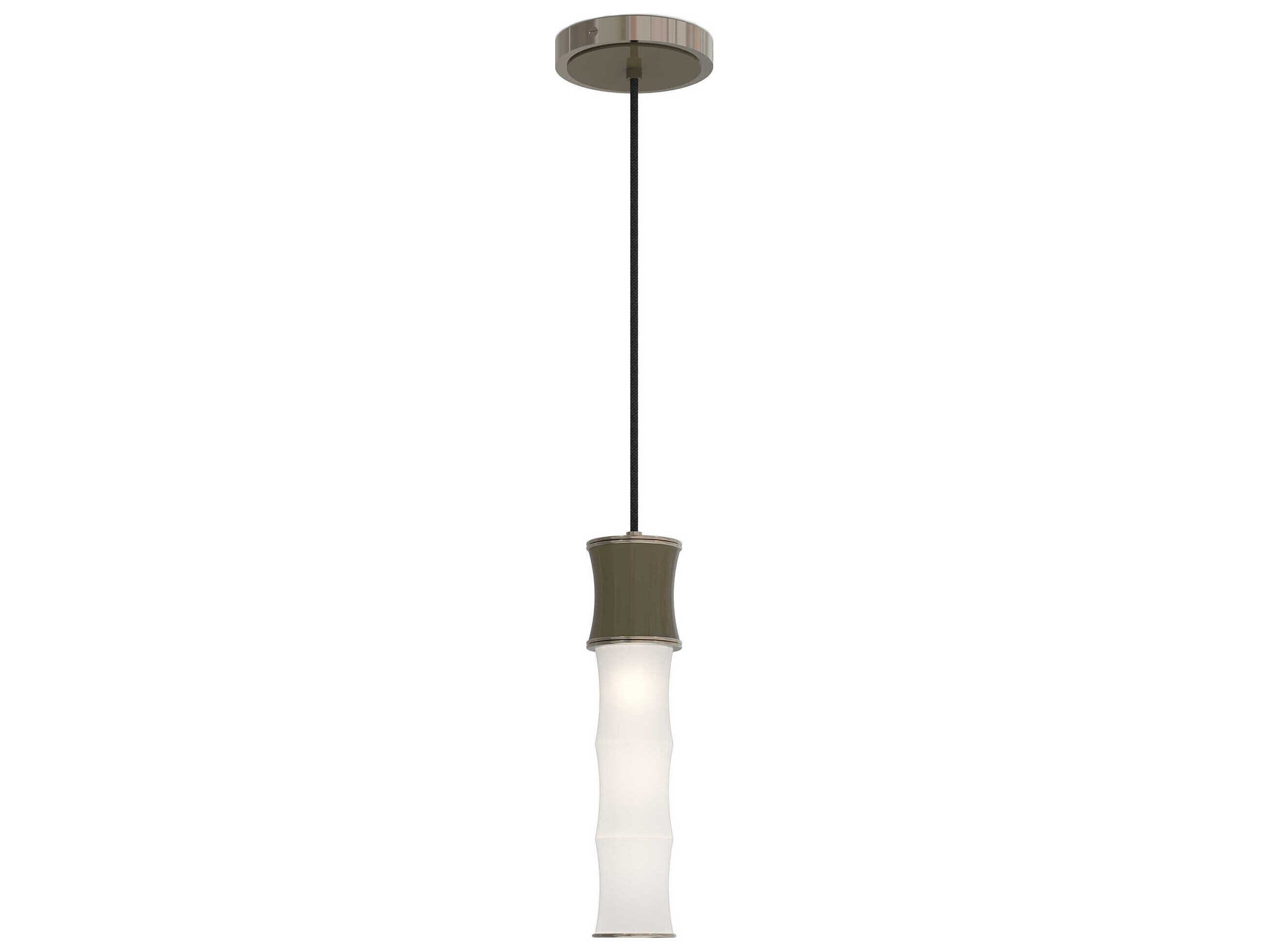Robert Abbey Kane 1-Light Matte Smokey Taupe Gray Cylinder Mini Pendant