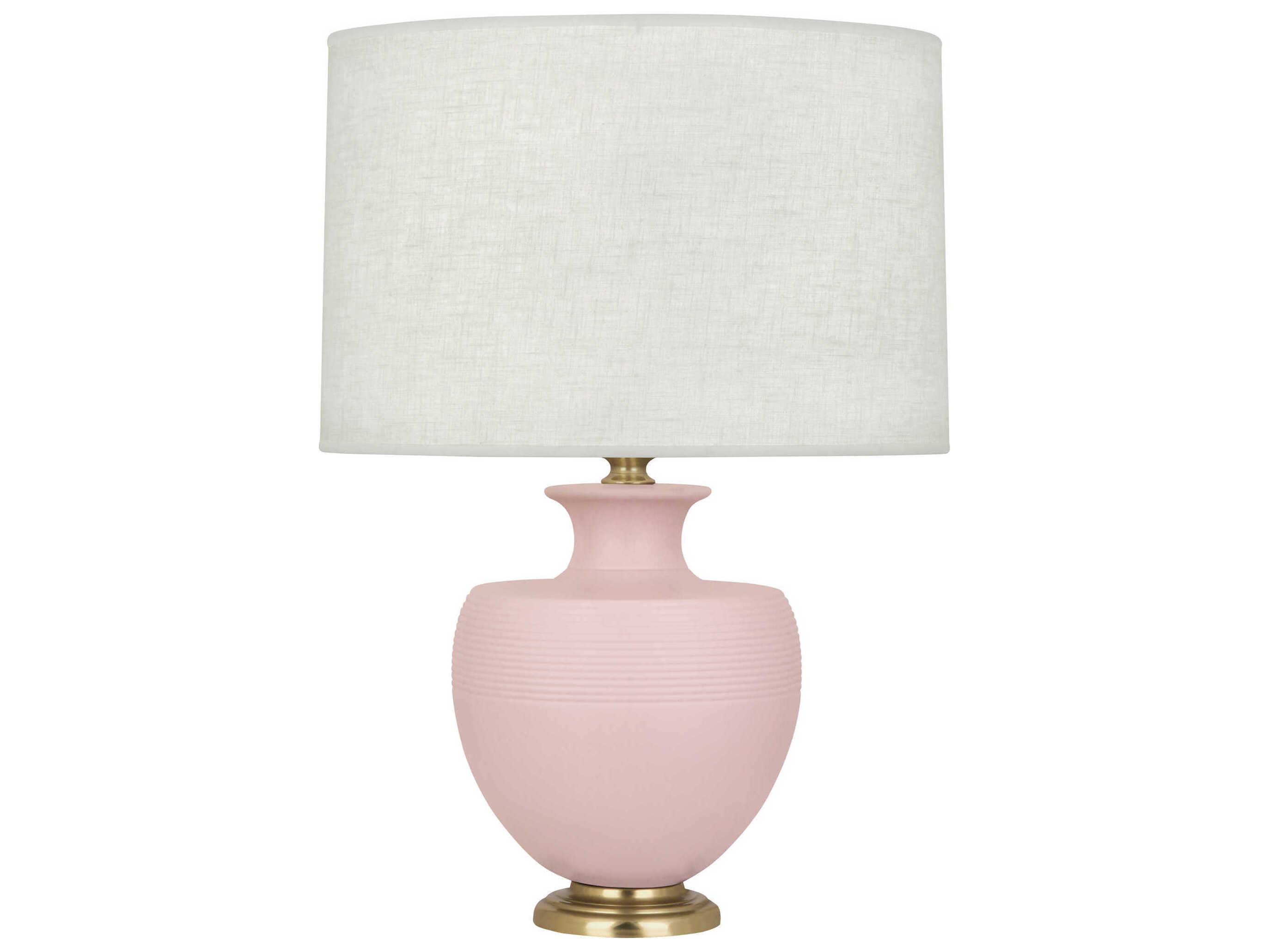 Robert Abbey Michael Berman Atlas Matte Woodrose Glazed Pink Buffet Lamp