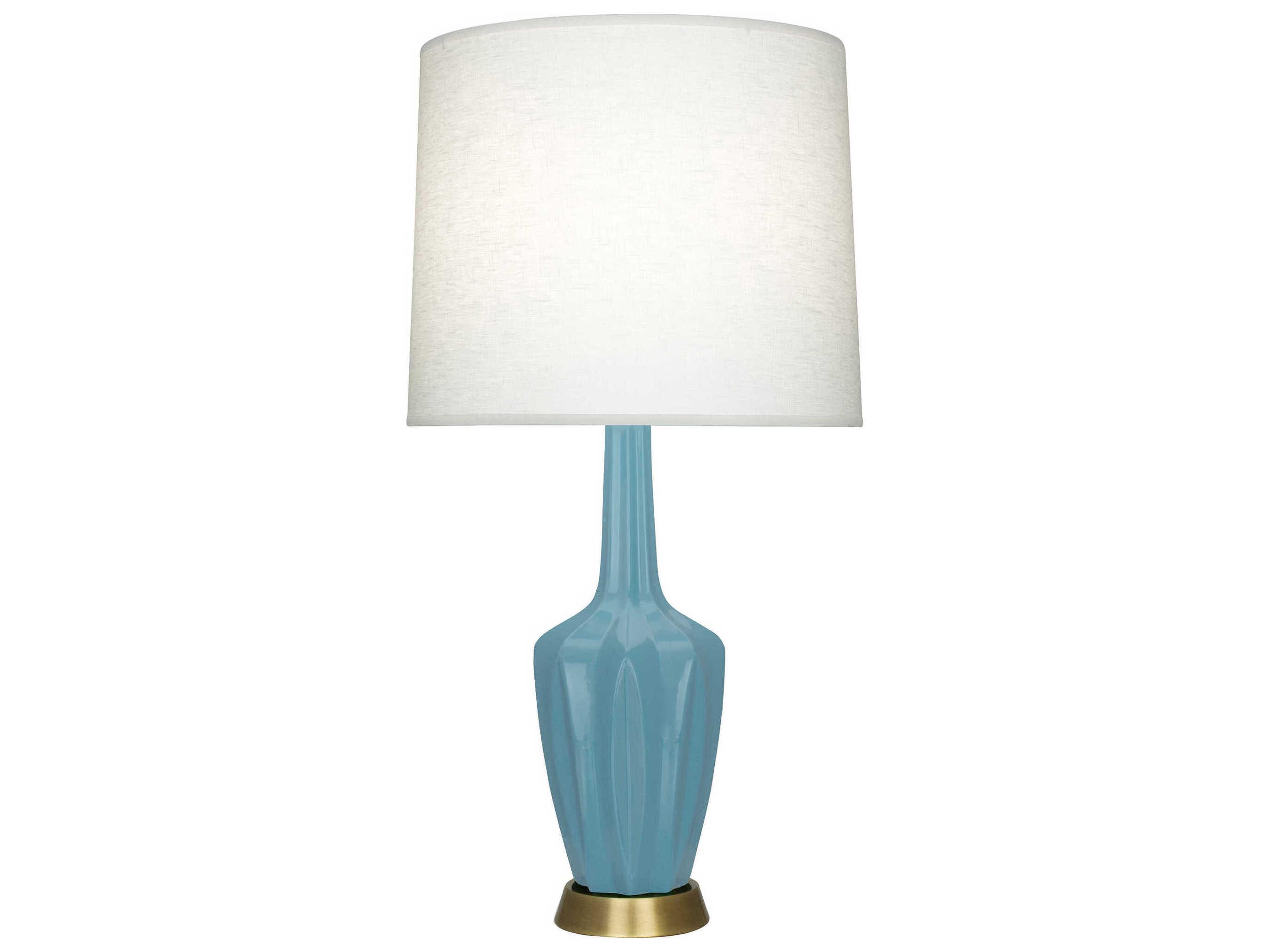 Robert Abbey Emma Steel Blue Glazed Buffet Lamp
