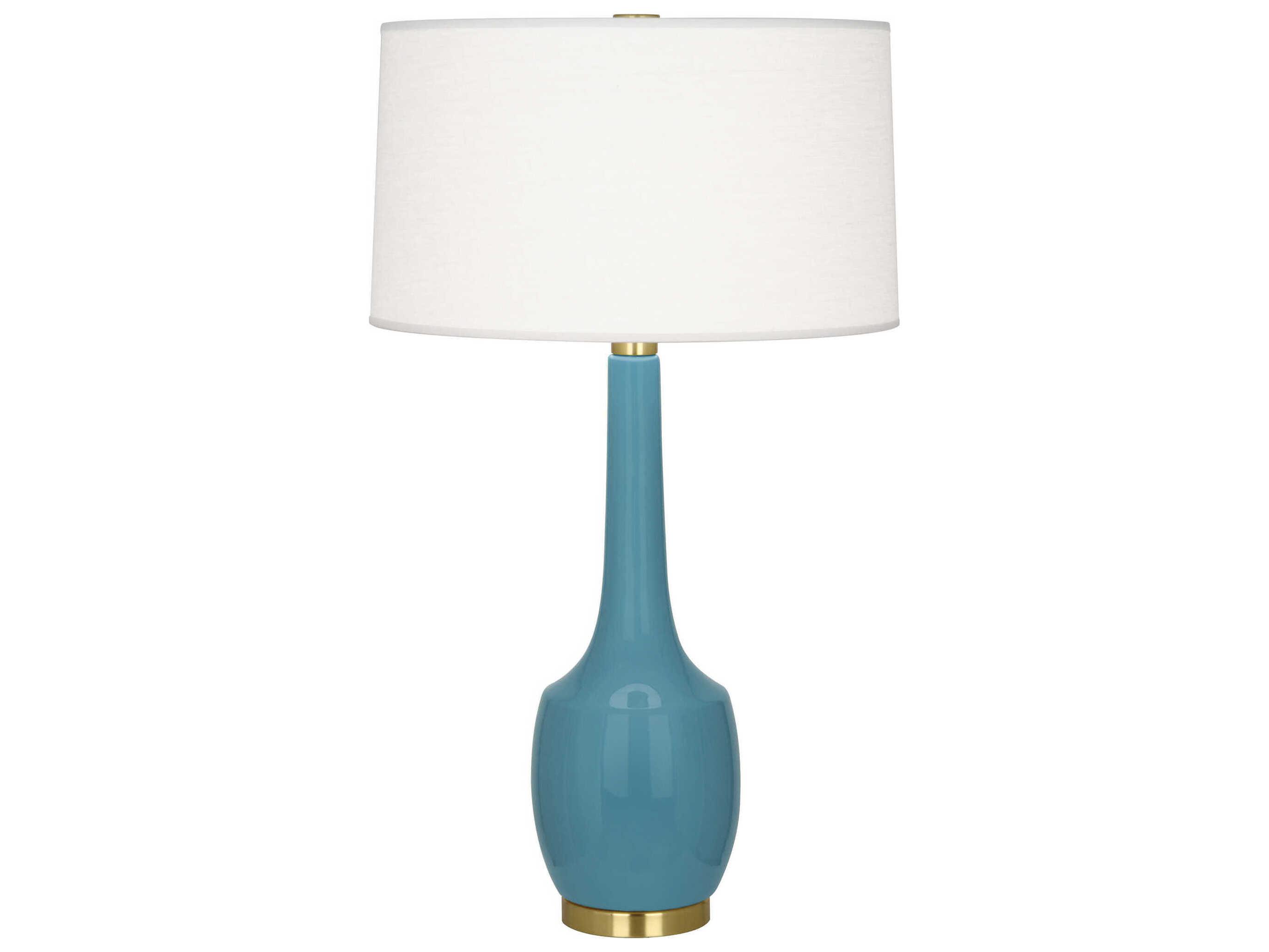 Robert Abbey Delilah Steel Blue Glazed Buffet Lamp