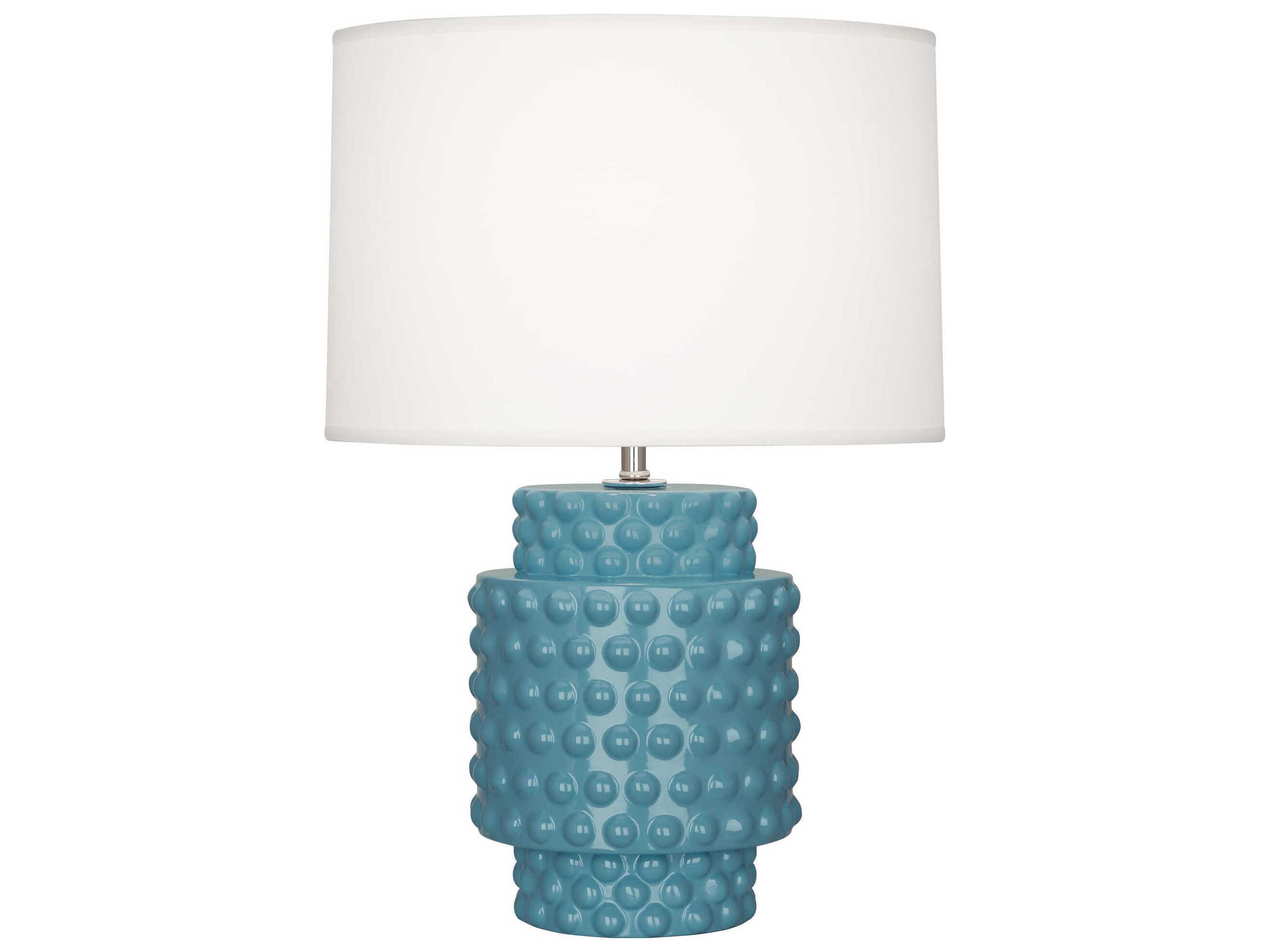 Robert Abbey Dolly Steel Blue Glazed Textured Table Lamp