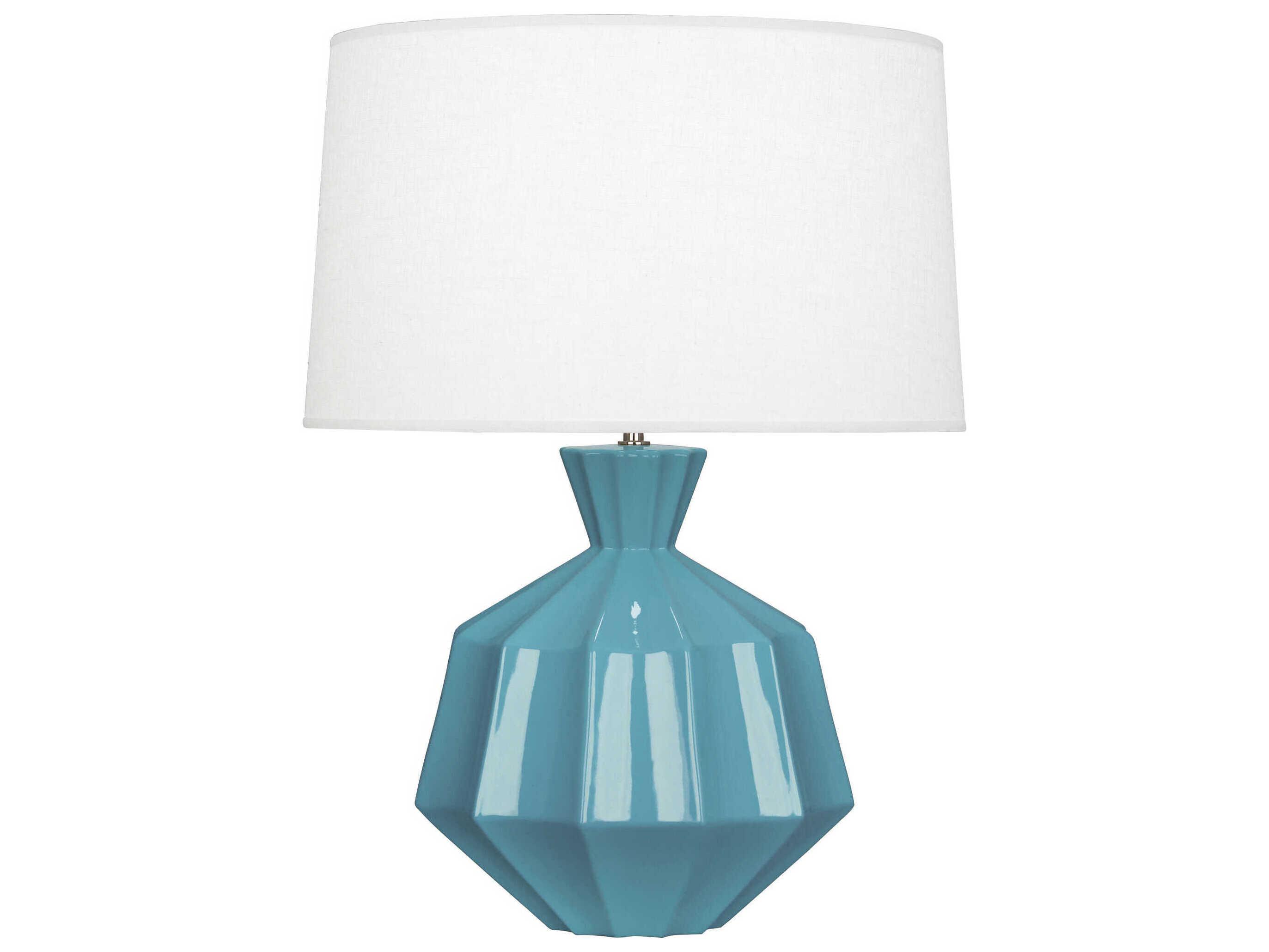 Robert Abbey Orion Steel Blue Glazed Buffet Lamp