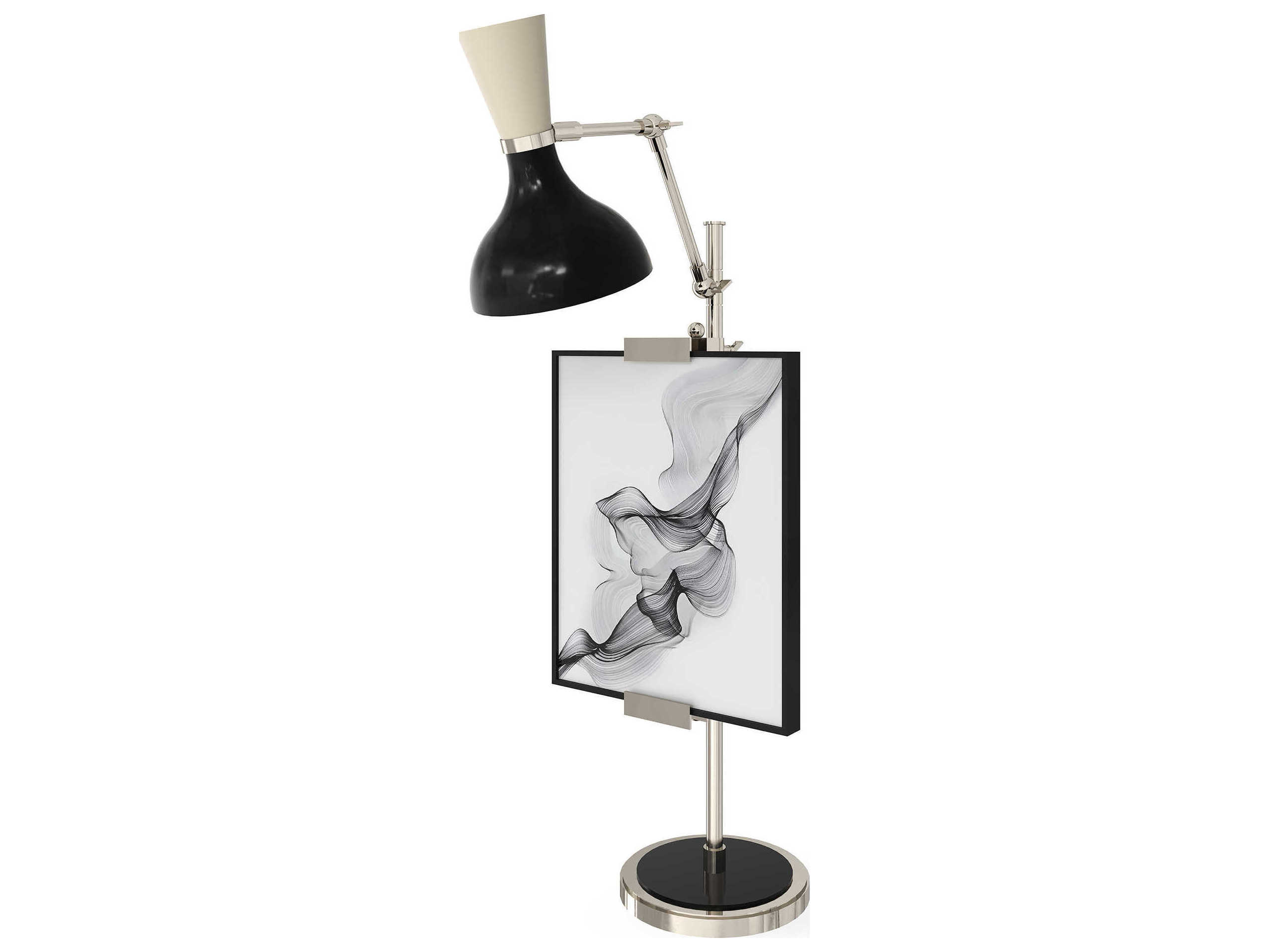 Robert Abbey Clare Obsidian Bone Black Buffet Lamp