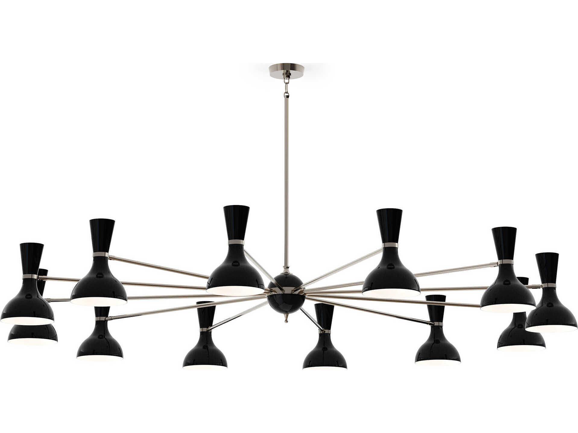 Robert Abbey Clare 12-Light Obsidian Black Chandelier