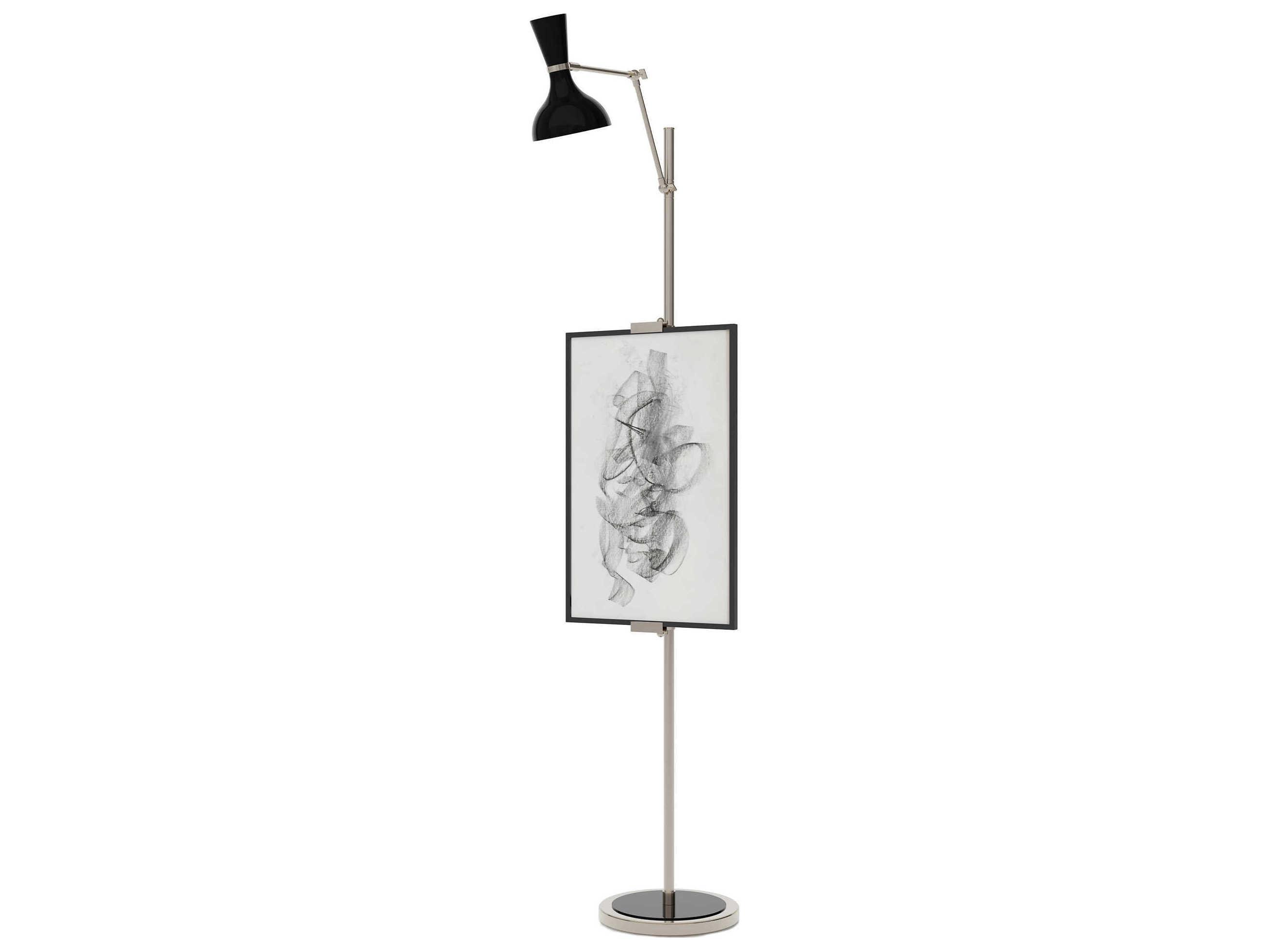 Robert Abbey Clare Obsidian Black Floor Lamp