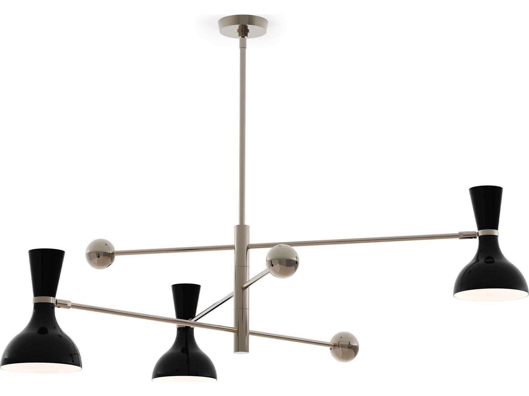 Robert Abbey Clare 3-Light Obsidian Black Chandelier