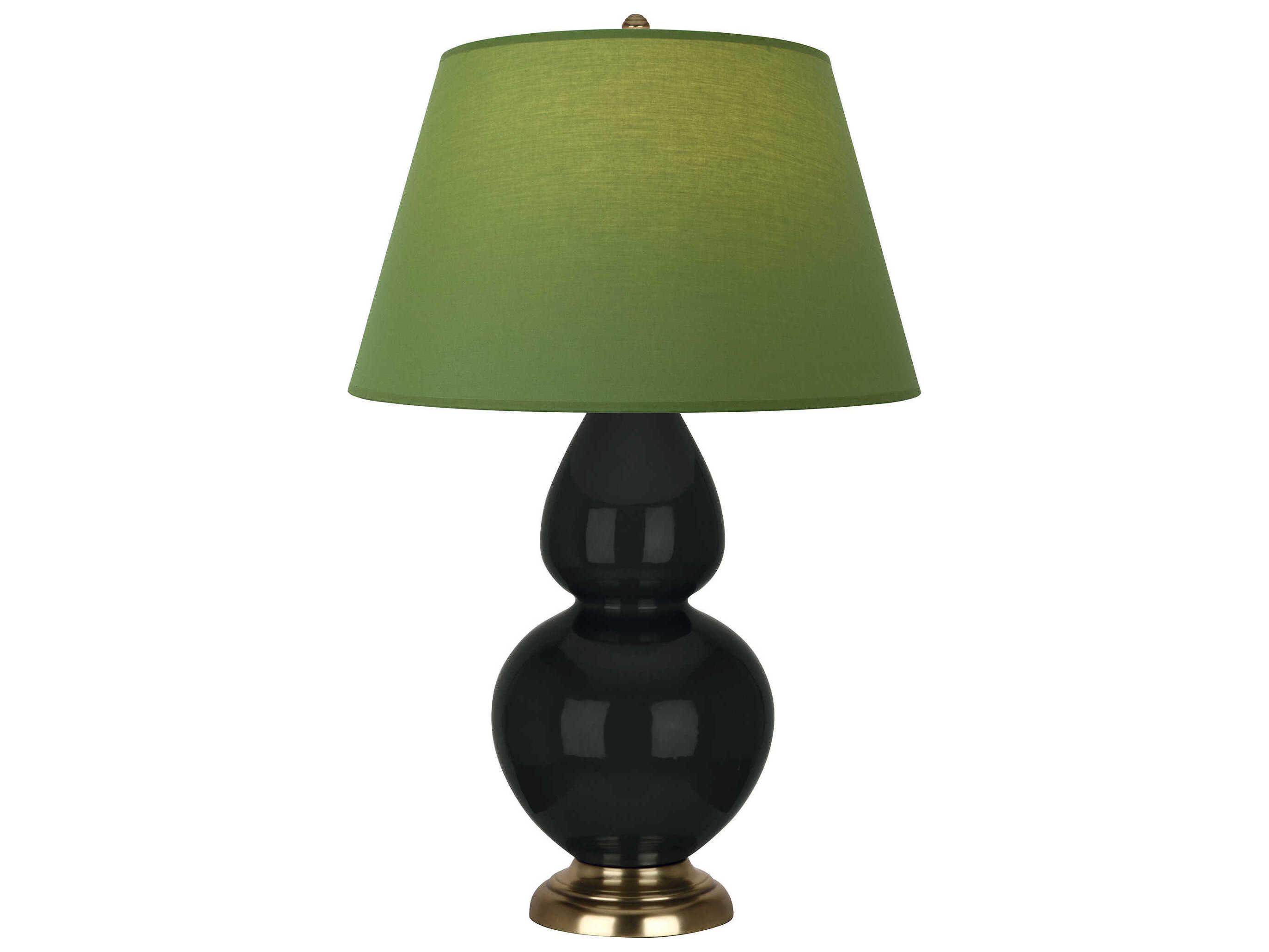Robert Abbey Double Gourd Obsidian Glazed Black Buffet Lamp