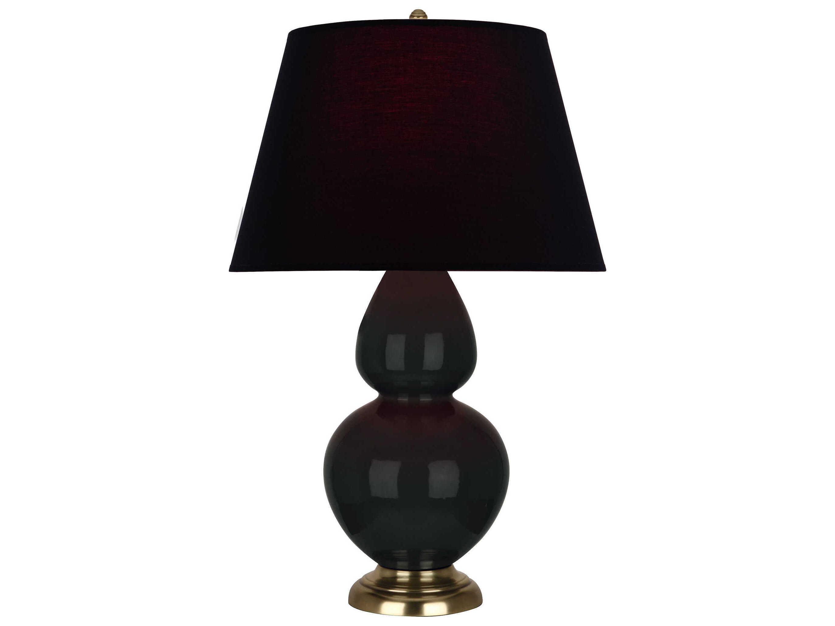 Robert Abbey Double Gourd Obsidian Glazed Black Buffet Lamp