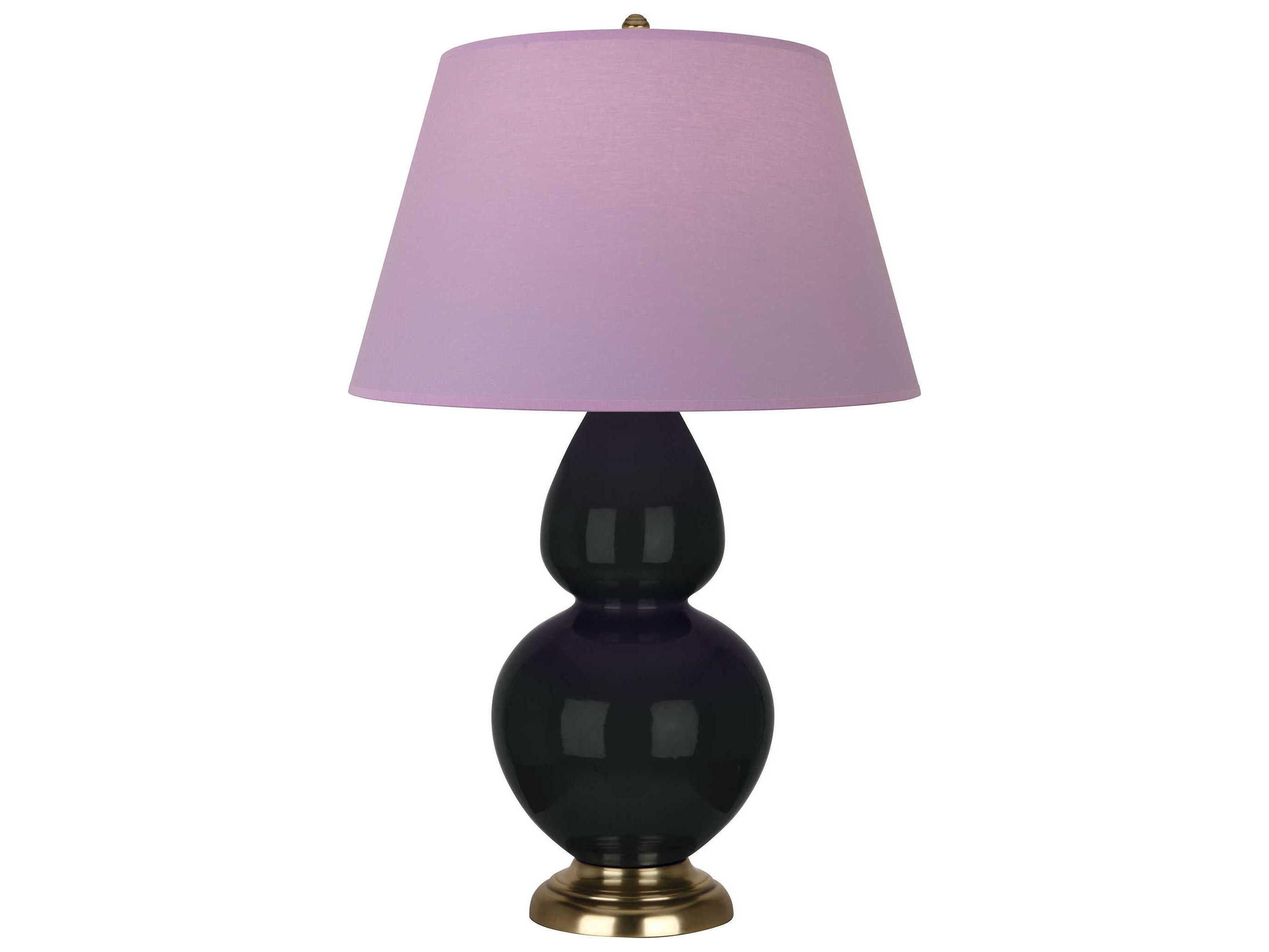 Robert Abbey Double Gourd Obsidian Glazed Black Buffet Lamp