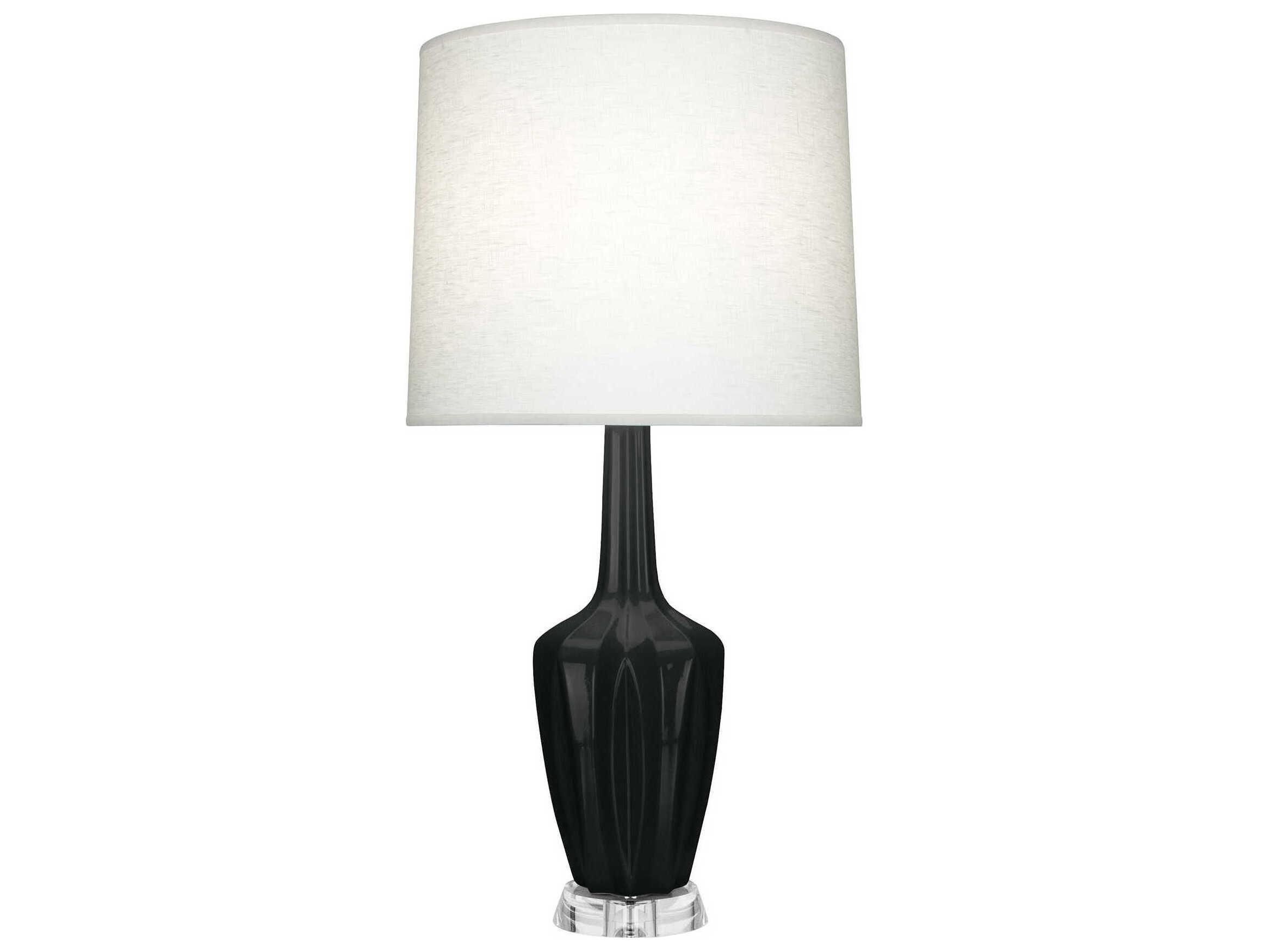 Robert Abbey Emma Obsidian Glazed Black Buffet Lamp