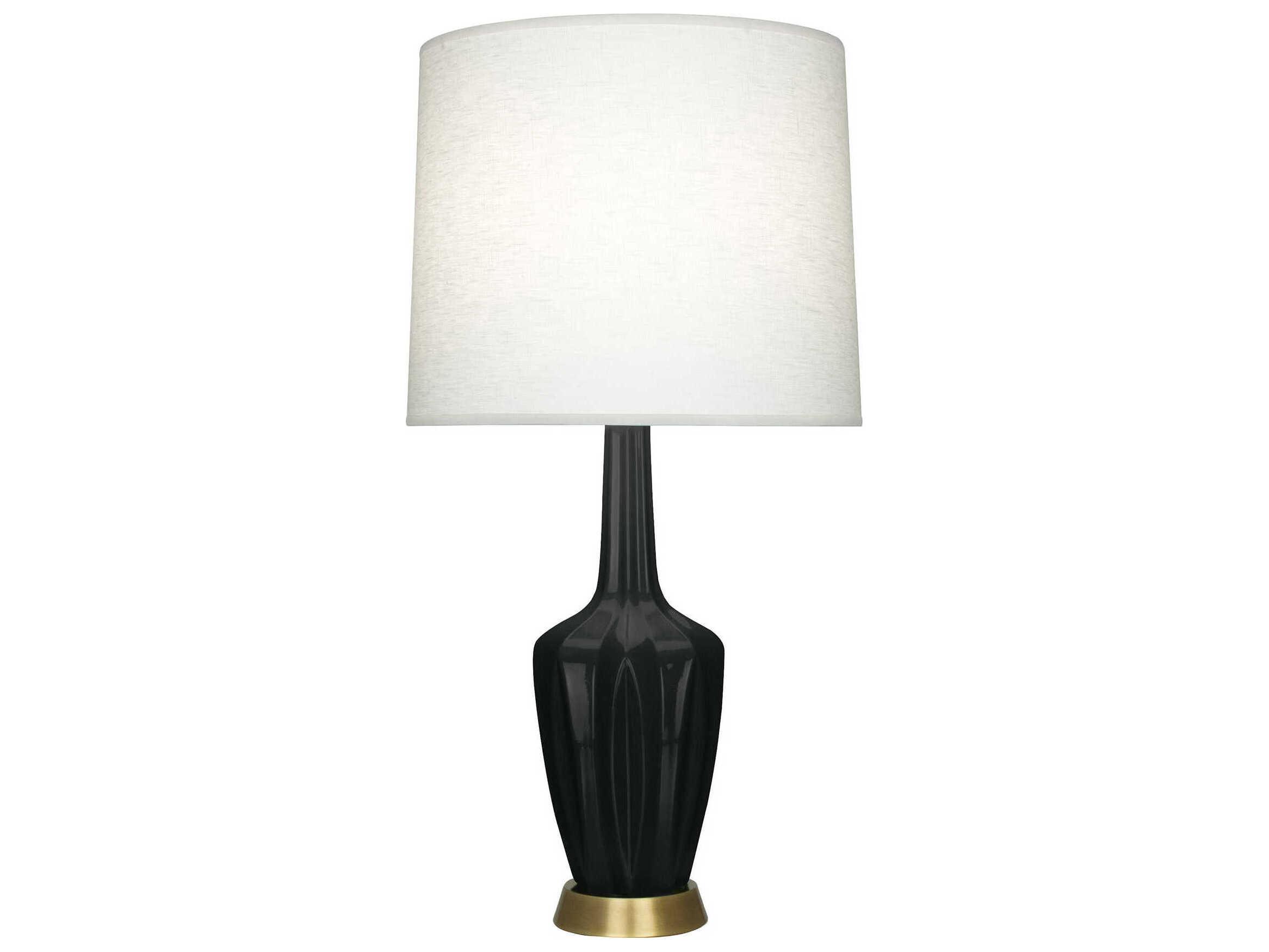 Robert Abbey Emma Obsidian Glazed Black Buffet Lamp