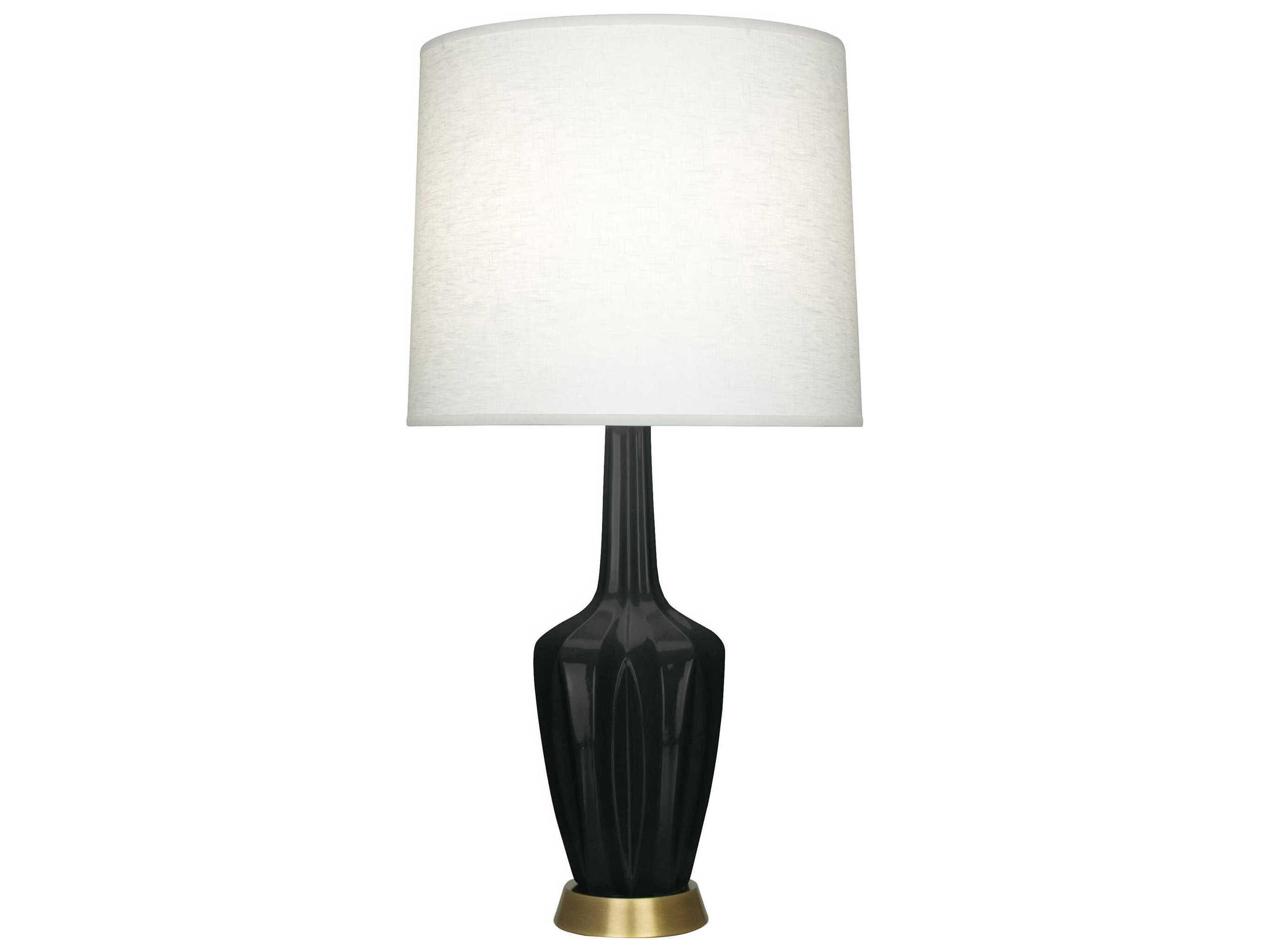 Robert Abbey Emma Obsidian Glazed Black Buffet Lamp