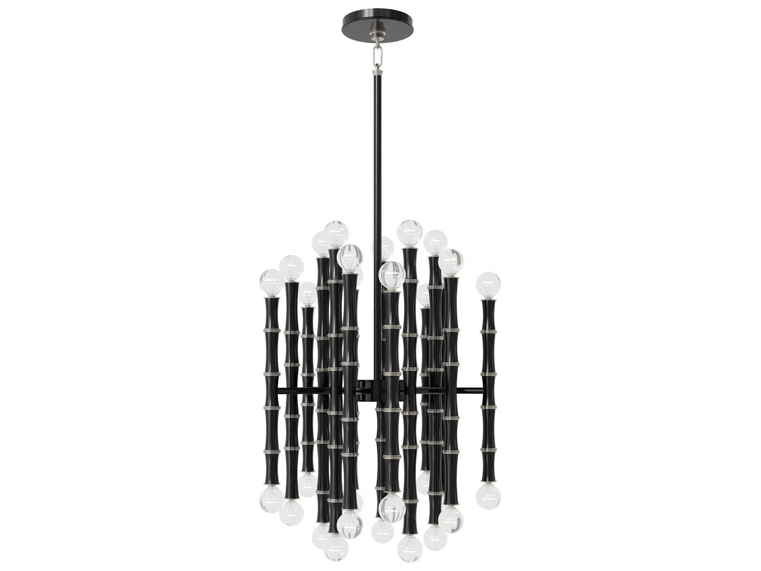 Robert Abbey Kane 30-Light Obsidian Black Pendant