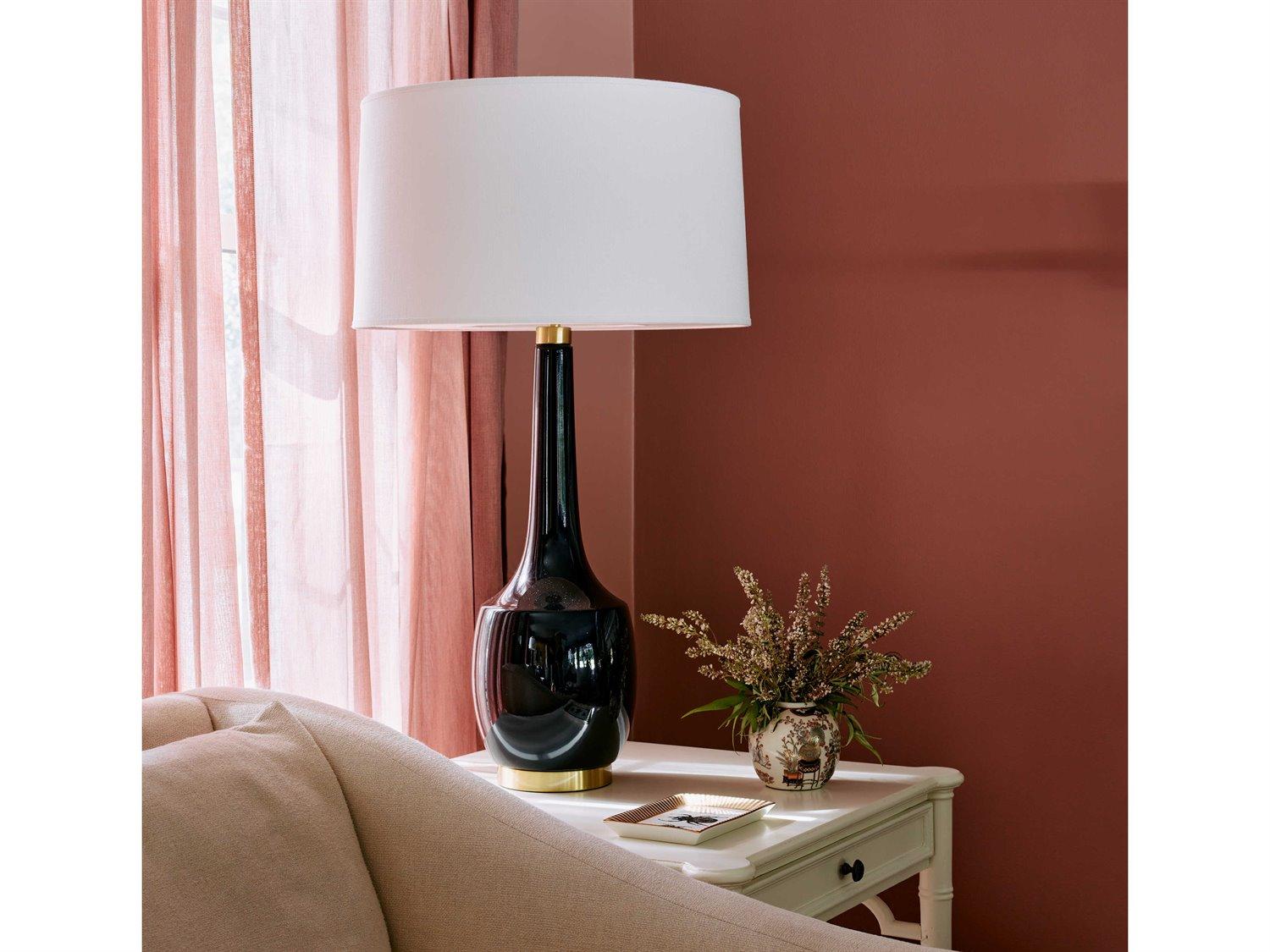 Robert Abbey Delilah Obsidian Glazed Black Buffet Lamp