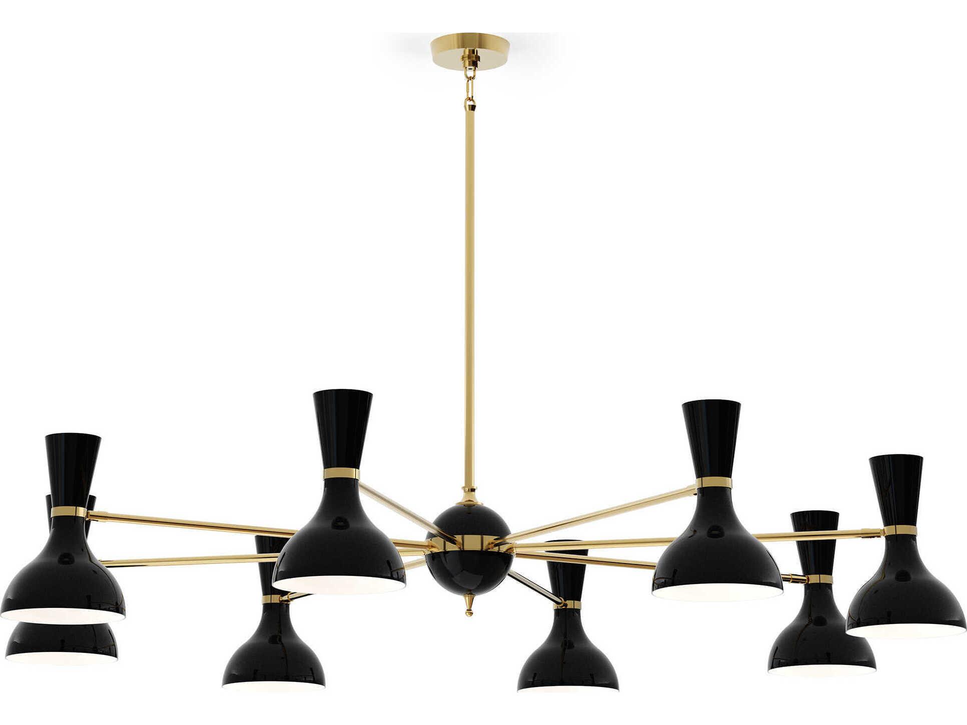 Robert Abbey Clare 8-Light Obsidian Black Chandelier