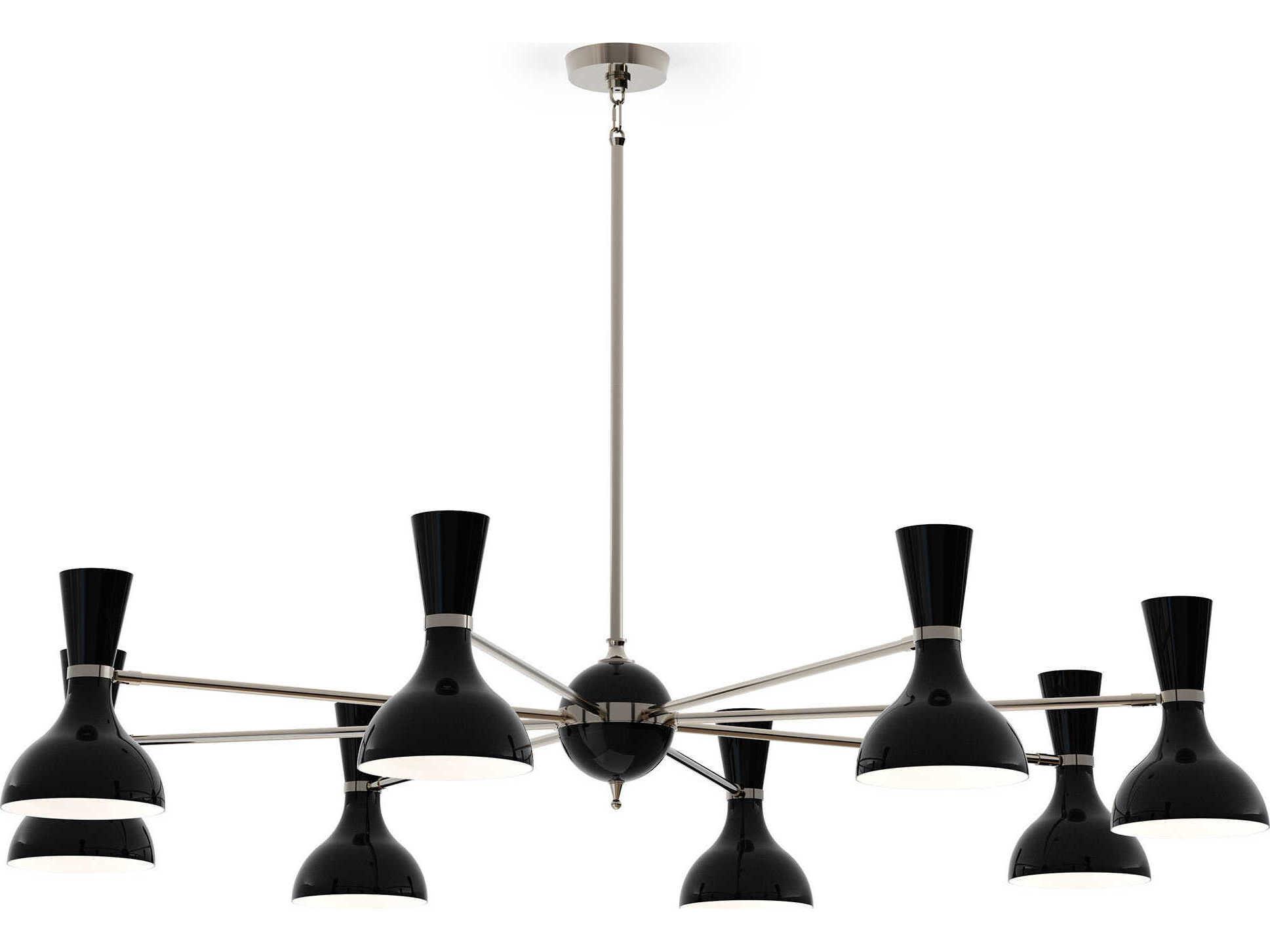 Robert Abbey Clare 8-Light Obsidian Black Chandelier