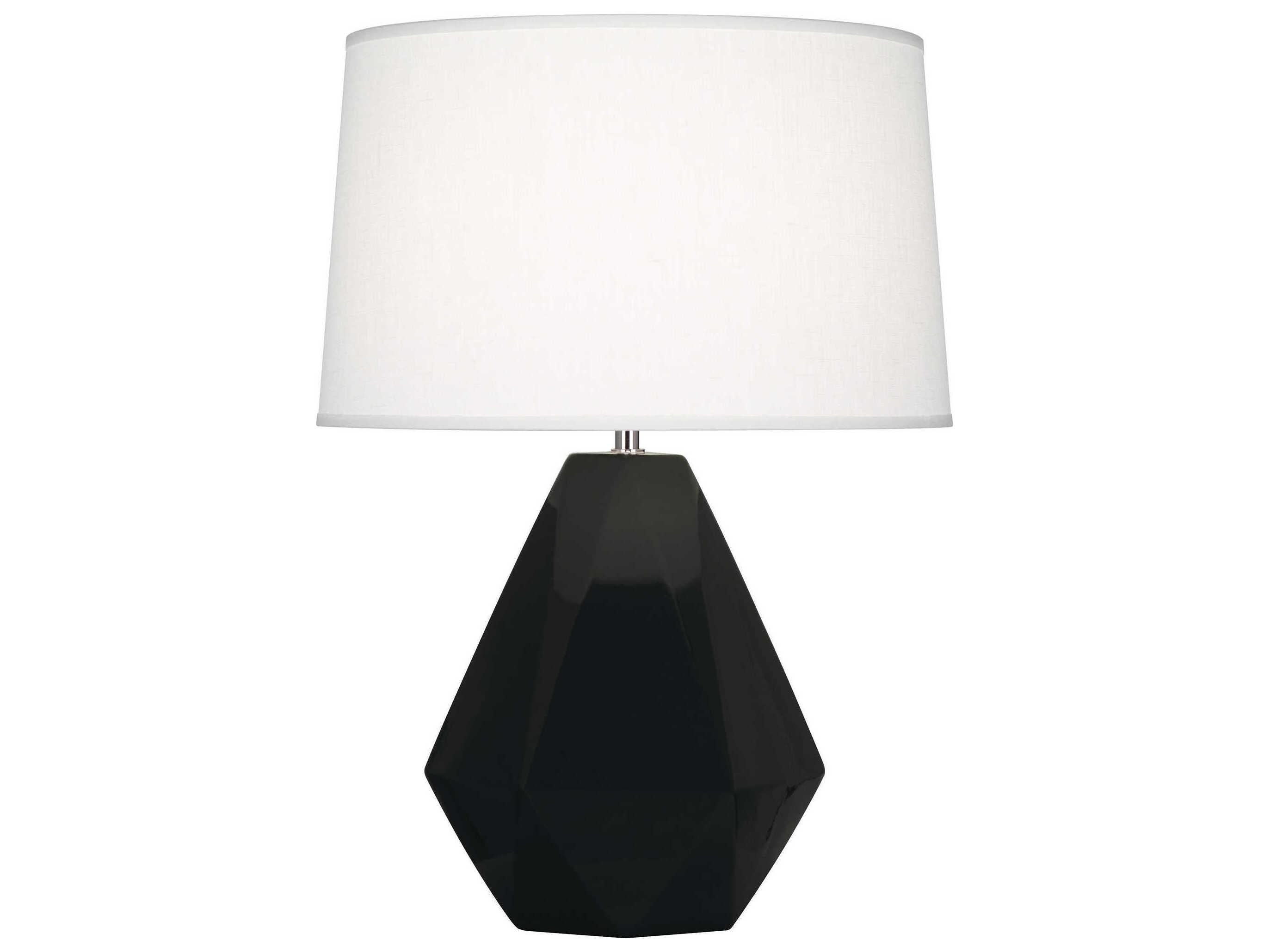 Robert Abbey Delta Obsidian Glazed Black Table Lamp