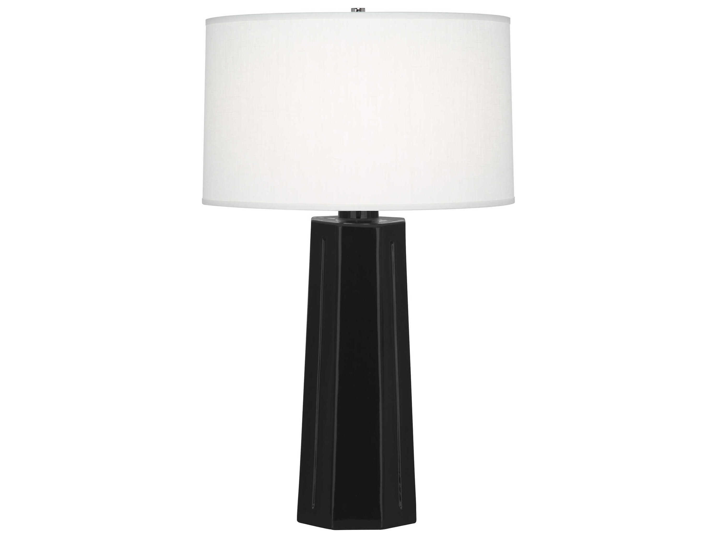 Robert Abbey Mason Obsidian Glazed Black Buffet Lamp