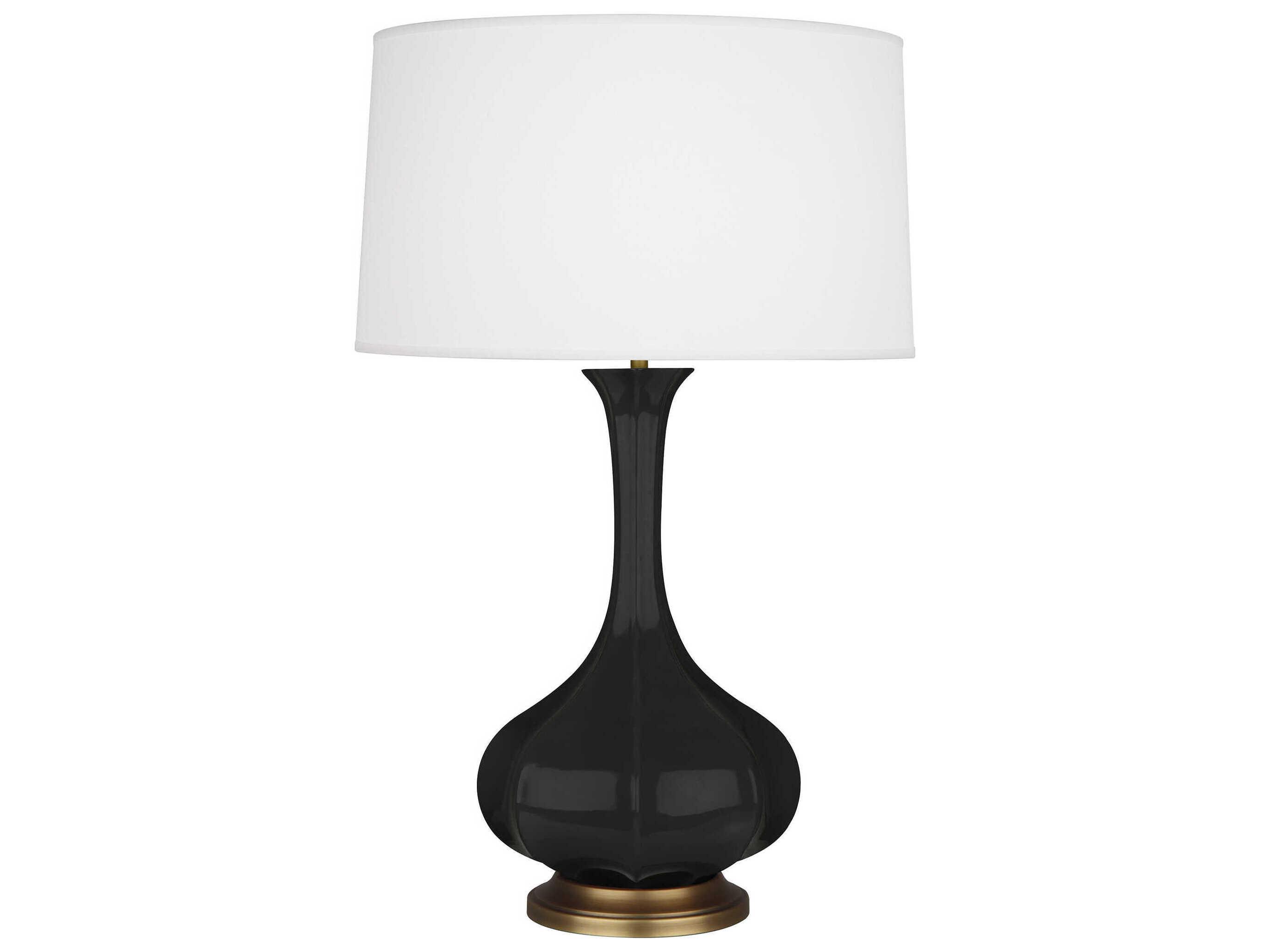 Robert Abbey Pike Obsidian Glazed Black Buffet Lamp