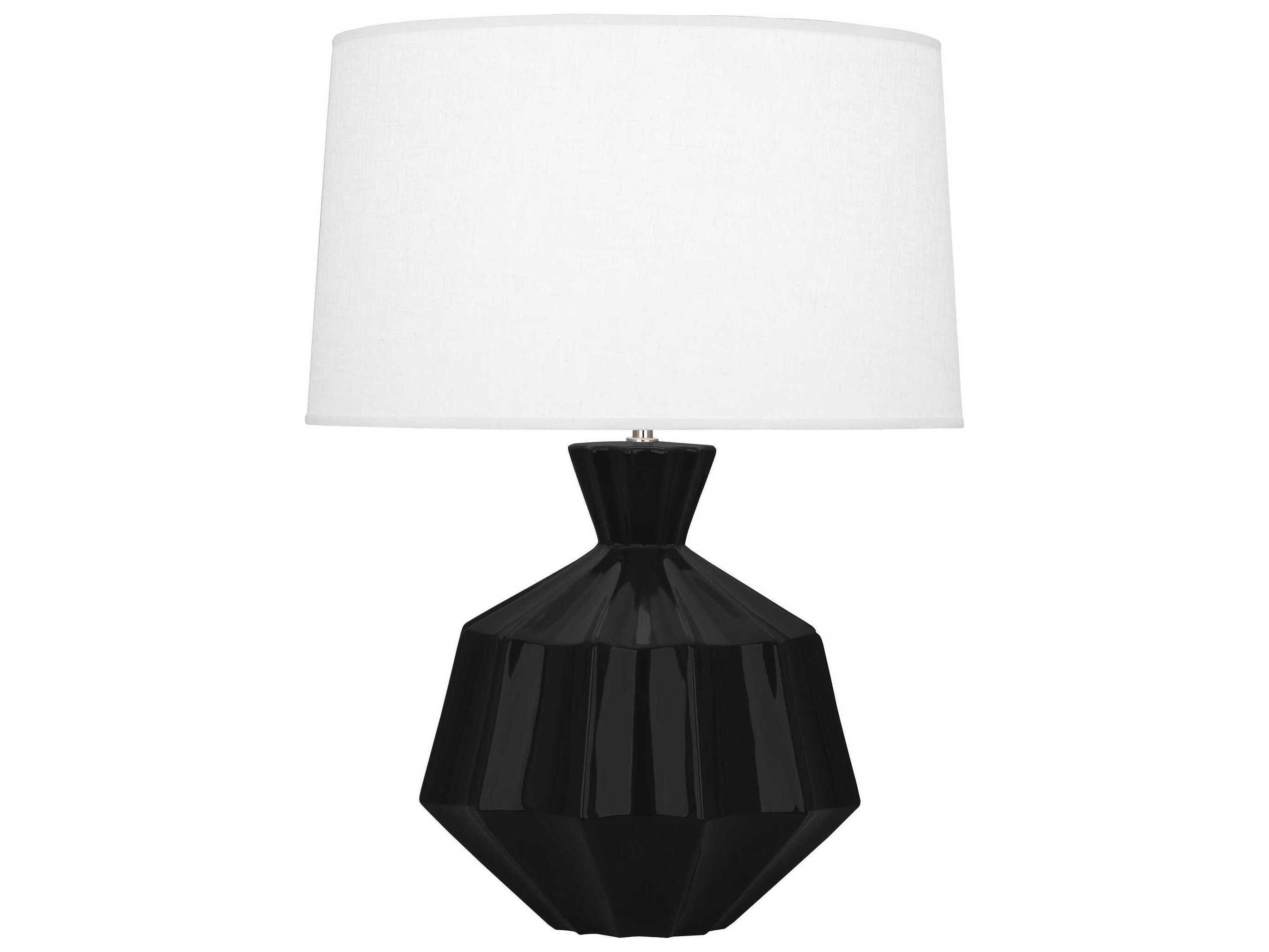 Robert Abbey Orion Obsidian Glazed Black Buffet Lamp