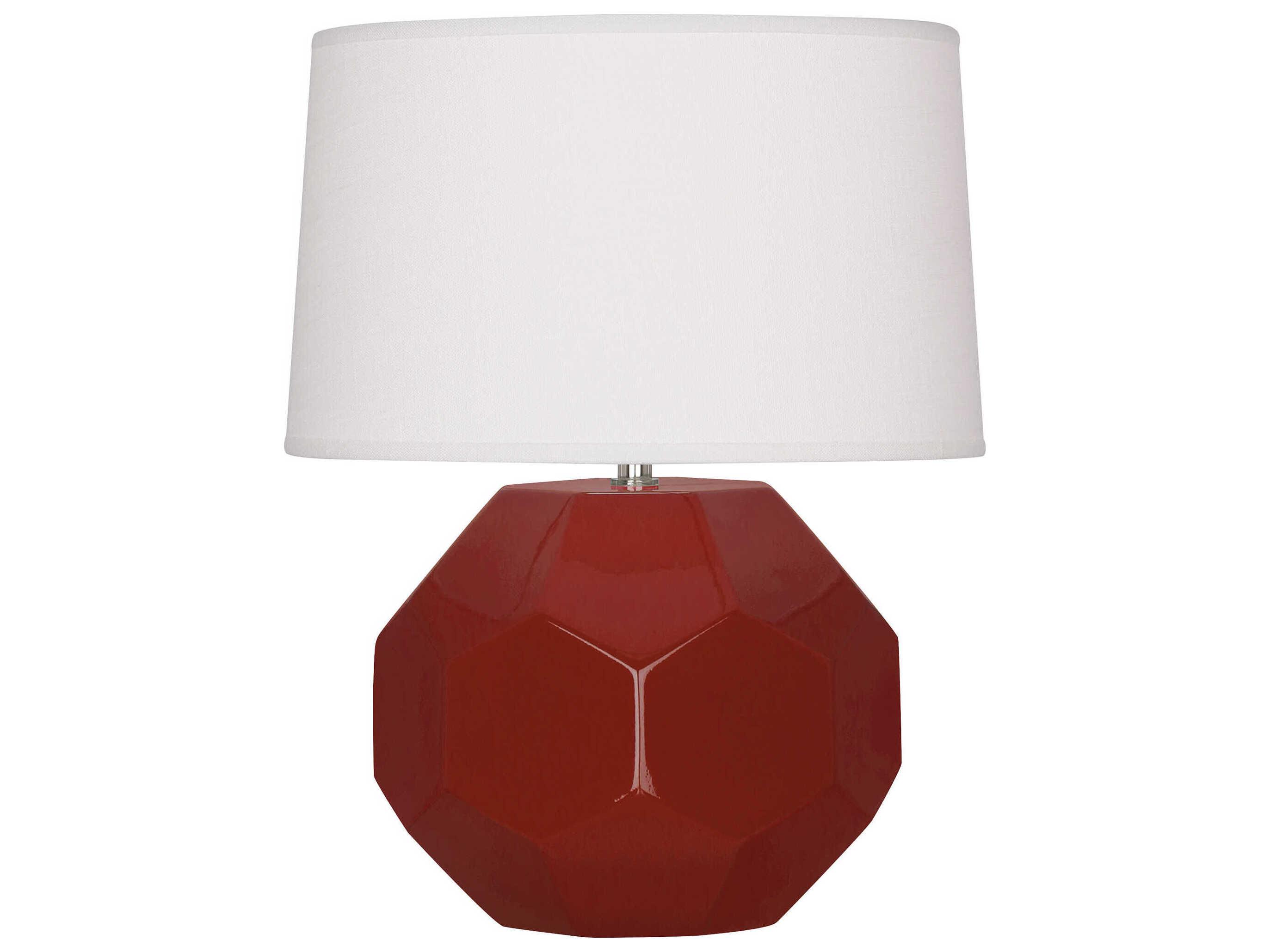 Robert Abbey Franklin Oxblood Glazed Red Table Lamp